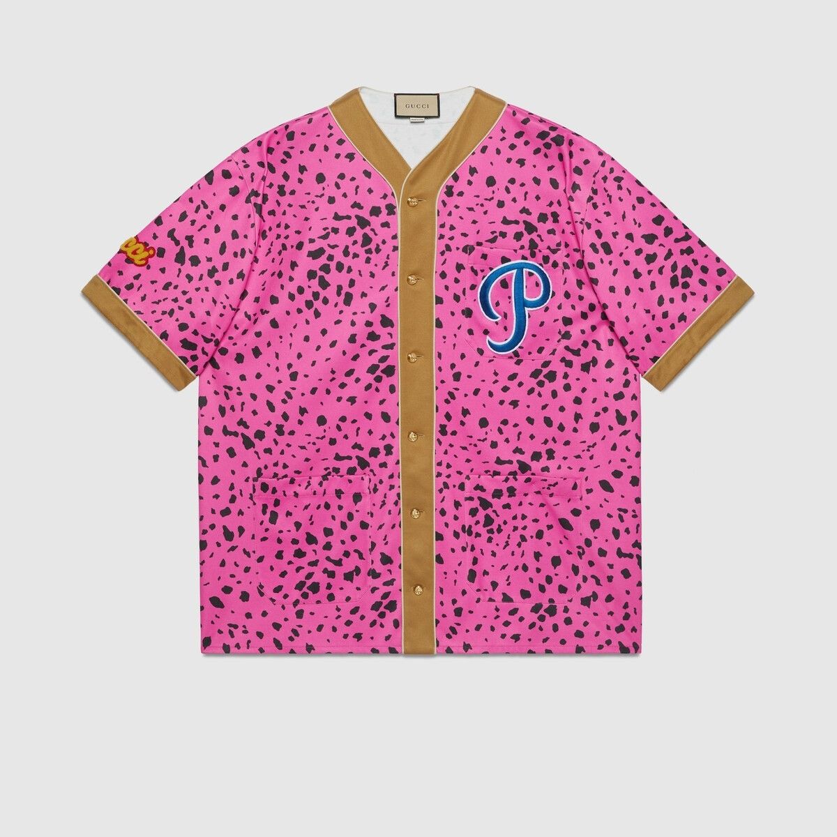 Gucci o1s1wg110125 Bowling Shirt With Pirates™ Patch in Multicolor Size US M / EU 48-50 / 2 - 1 Thumbnail