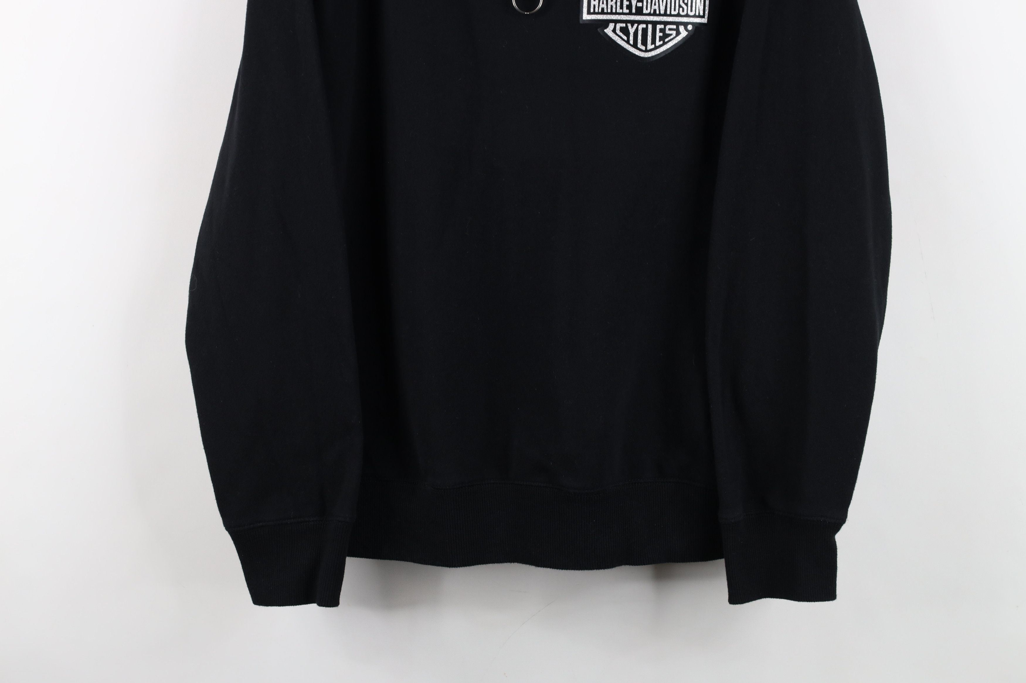 Harley Davidson Vintage Y2K Harley Davidson Rose Wings Half Zip Sweatshirt Size M / US 6-8 / IT 42-44 - 3 Thumbnail