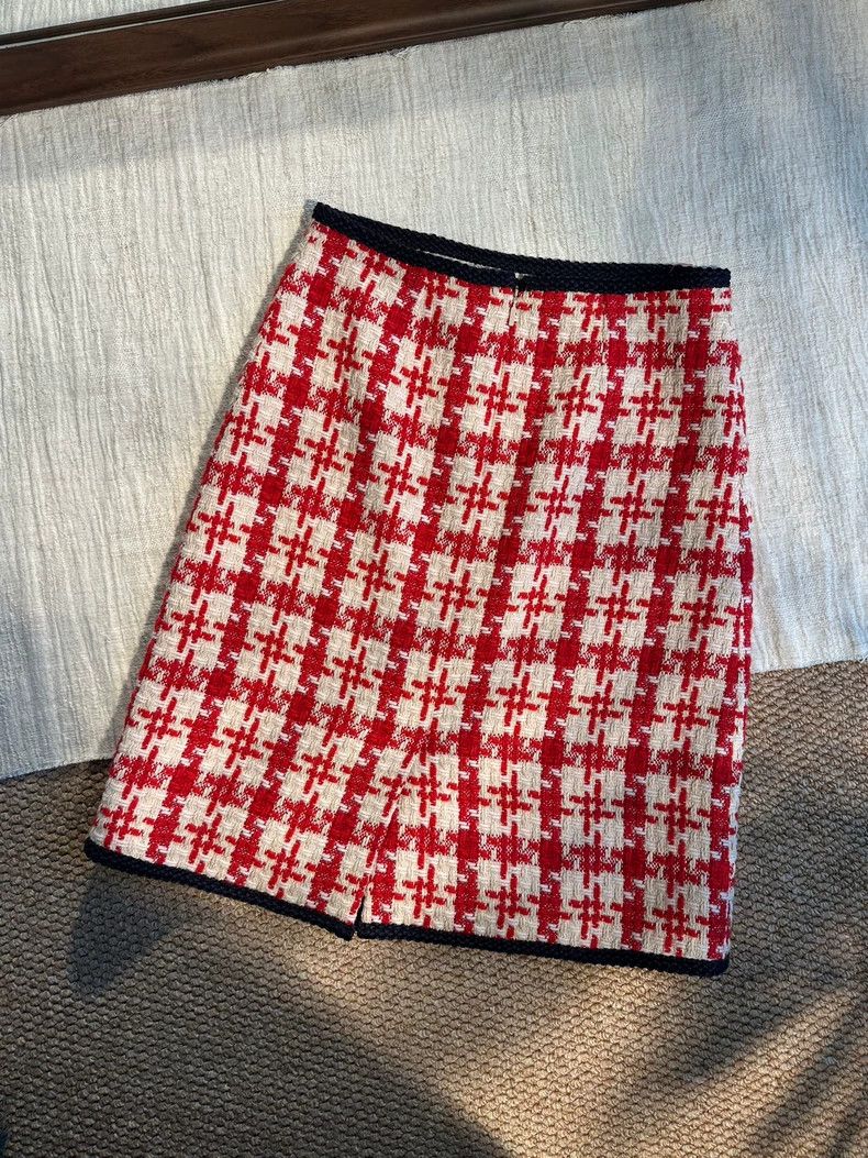Gucci Gucci Wool thousand-bird plaid skirt Size 25" / US 0 / IT 36 - 5 Thumbnail