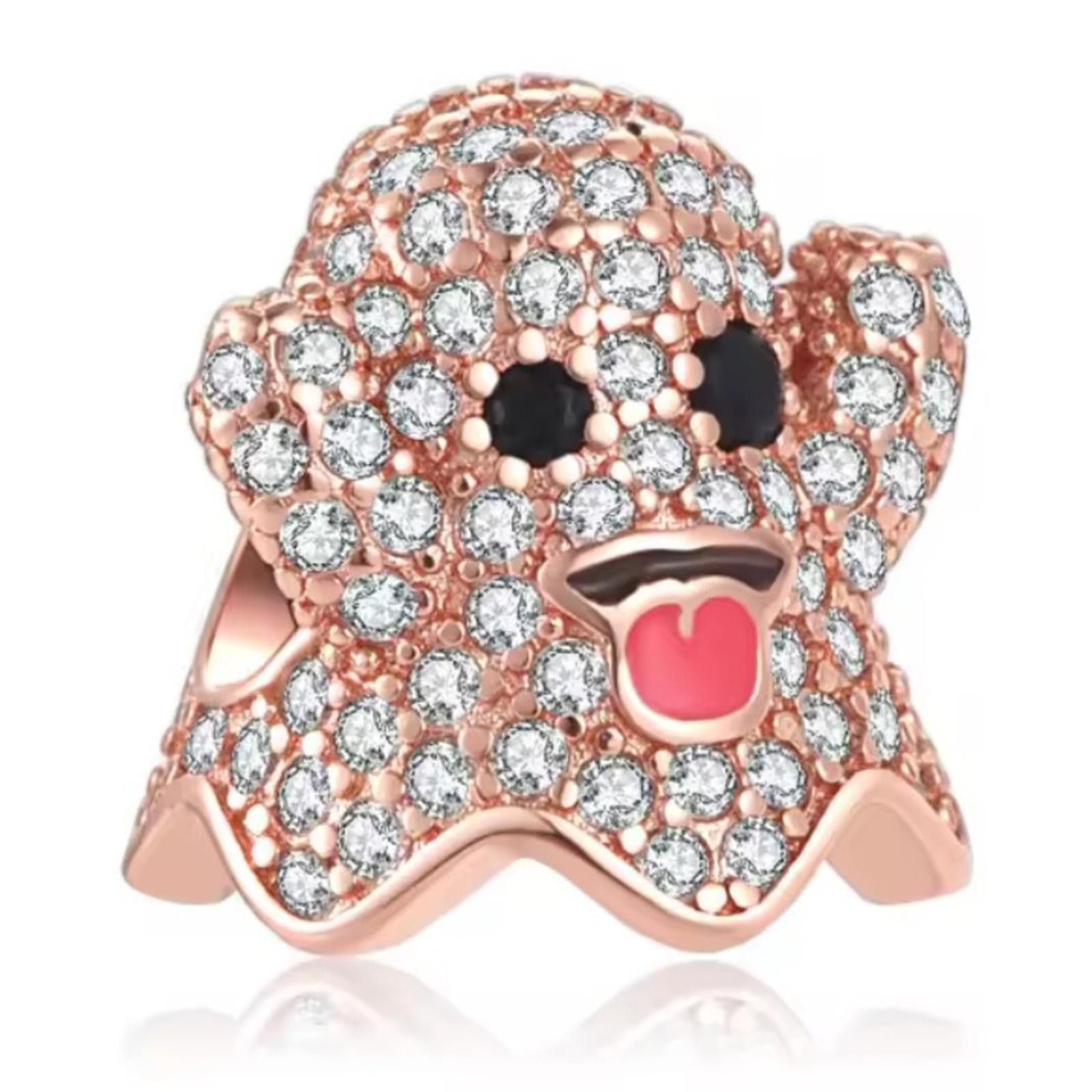Other NWOT Crystal Rose Gold Ghost Charm Sterling Silver 925 Size ONE SIZE - 1 Thumbnail