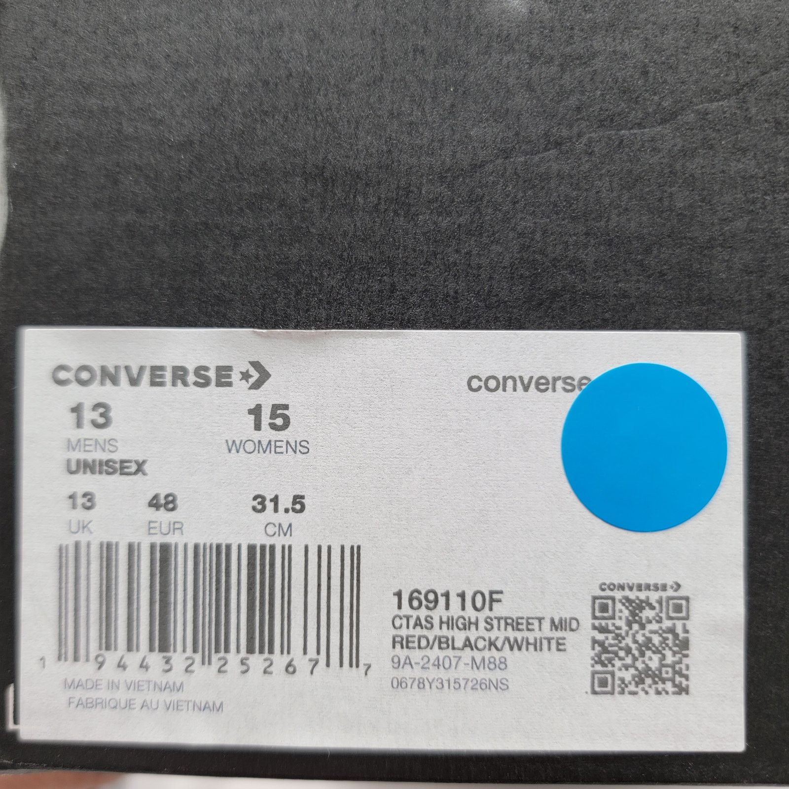 Converse Converse CTAS High Street Mid Red Black - Men's Sz 13 - New Size US 13 / EU 46 - 9 Thumbnail