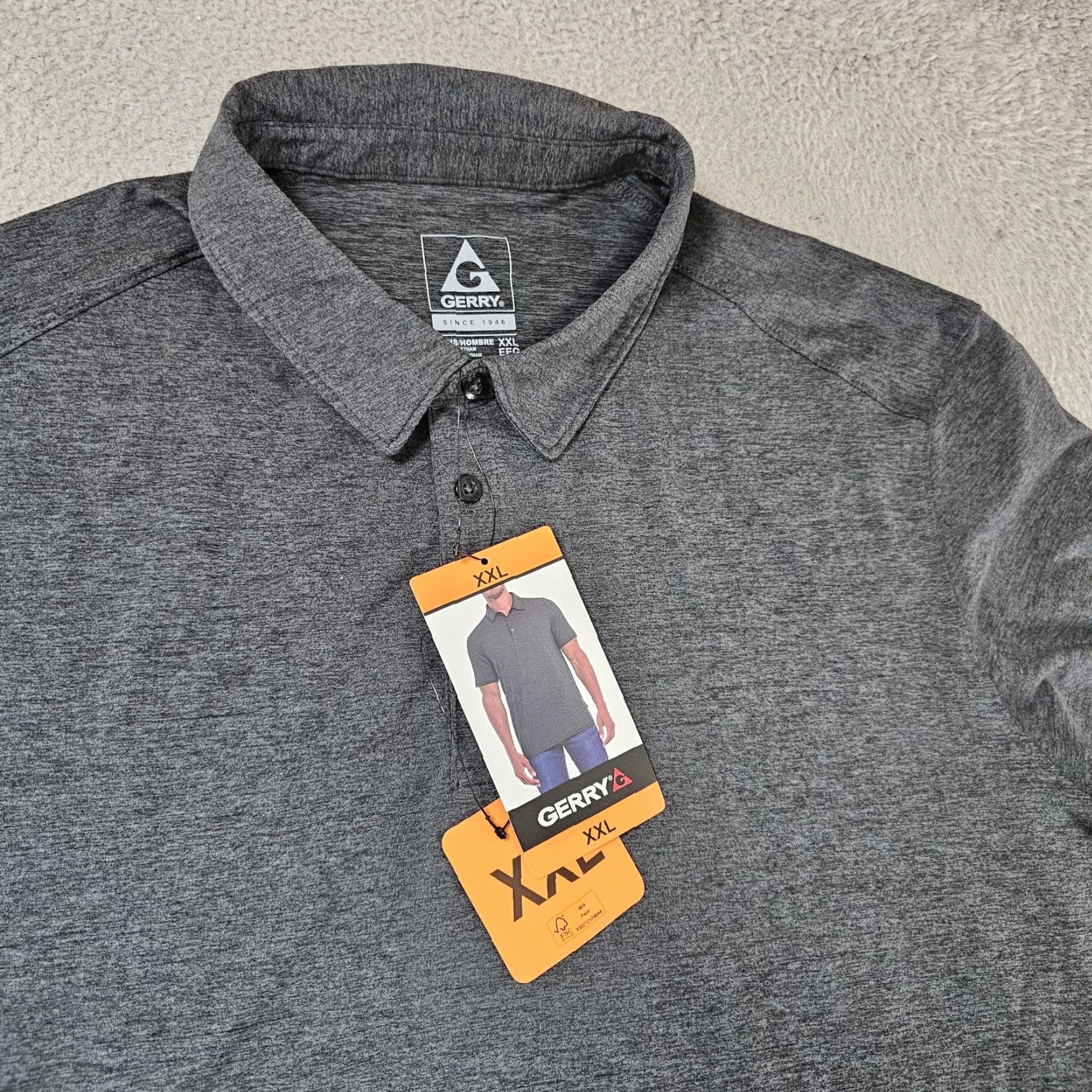 Vintage Gerry X Air Polo Shirt Mens 2XL Gray Quick Dry Stretch Moisture Wicking Athletic Size US XXL / EU 58 / 5 - 2 Thumbnail