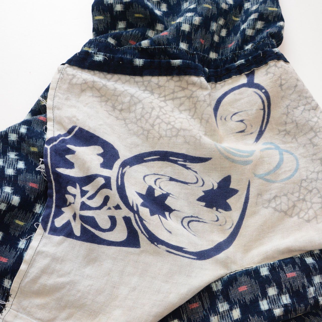 Other Vintage Japanese Noragi Jacket Indigo Kasuri Cotton Tenugui Size M / US 6-8 / IT 42-44 - 10 Thumbnail