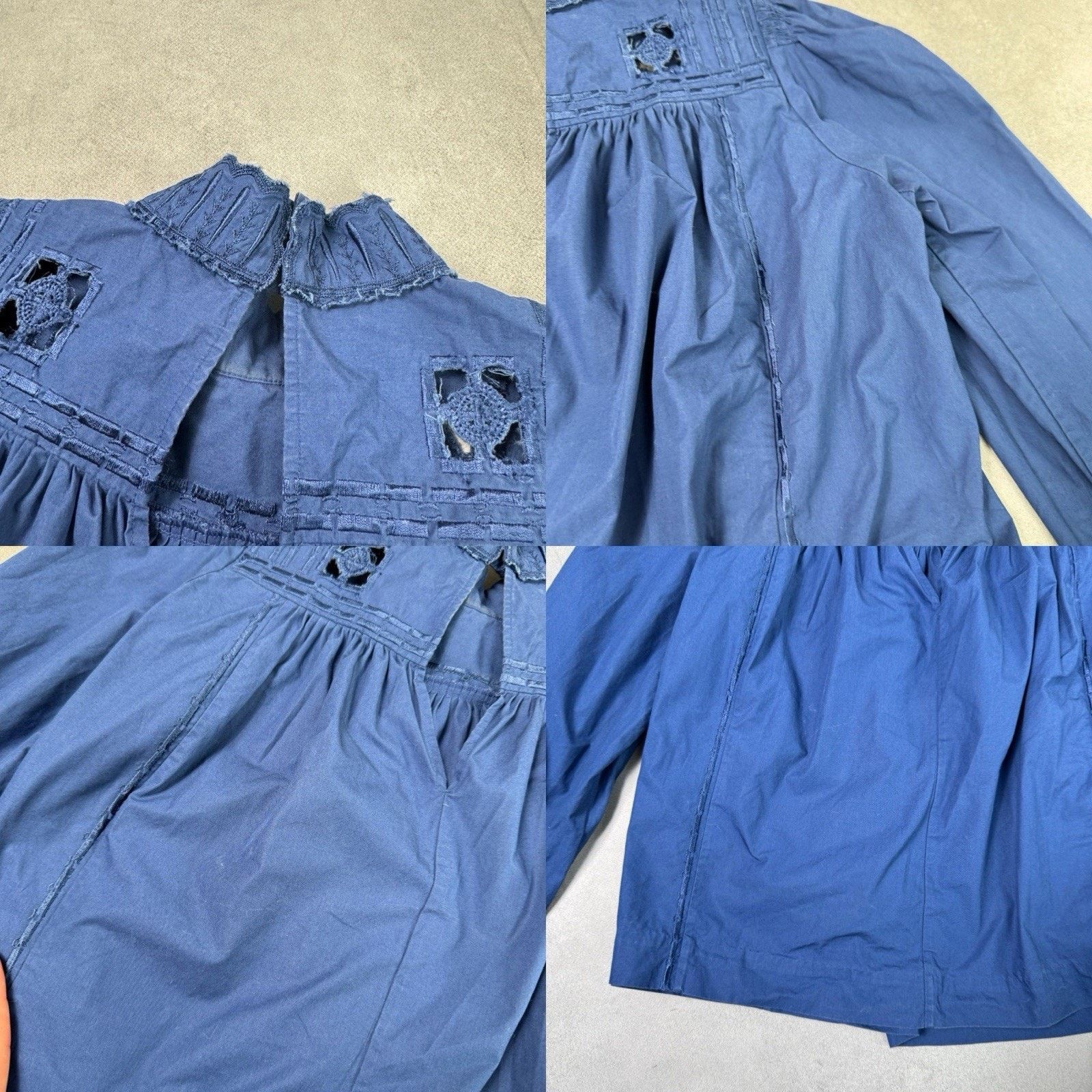 Isabel Marant Isabe Marant Women Blouse Blue Size 38 Cotton Size XS / US 0-2 / IT 36-38 - 23 Thumbnail