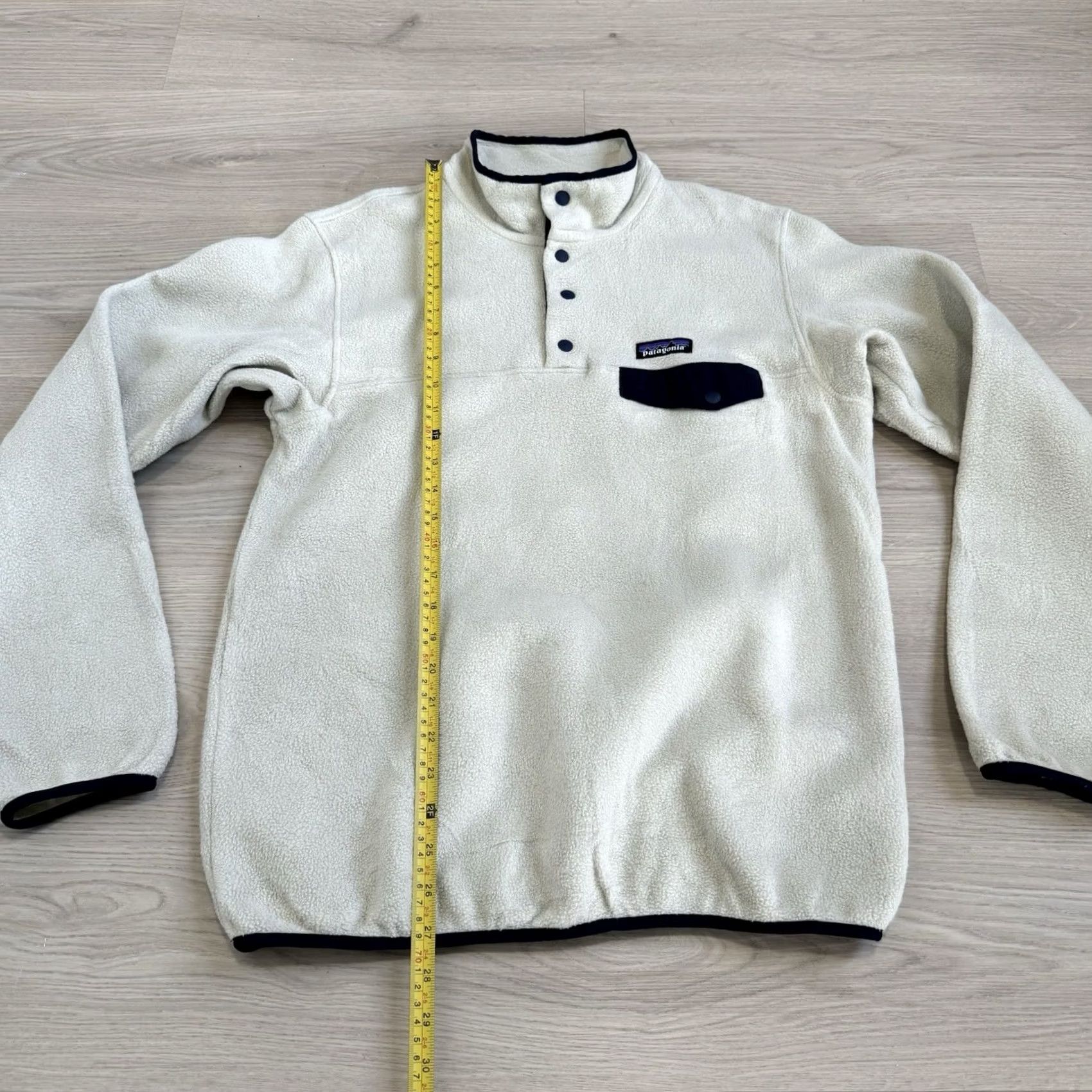 Patagonia Patagonia Synchilla Jacket Fleece Pullover Women’s Be Beige Navy Trim Size M Winter Fall Spring Regular Size M / US 6-8 / IT 42-44 - 6 Thumbnail