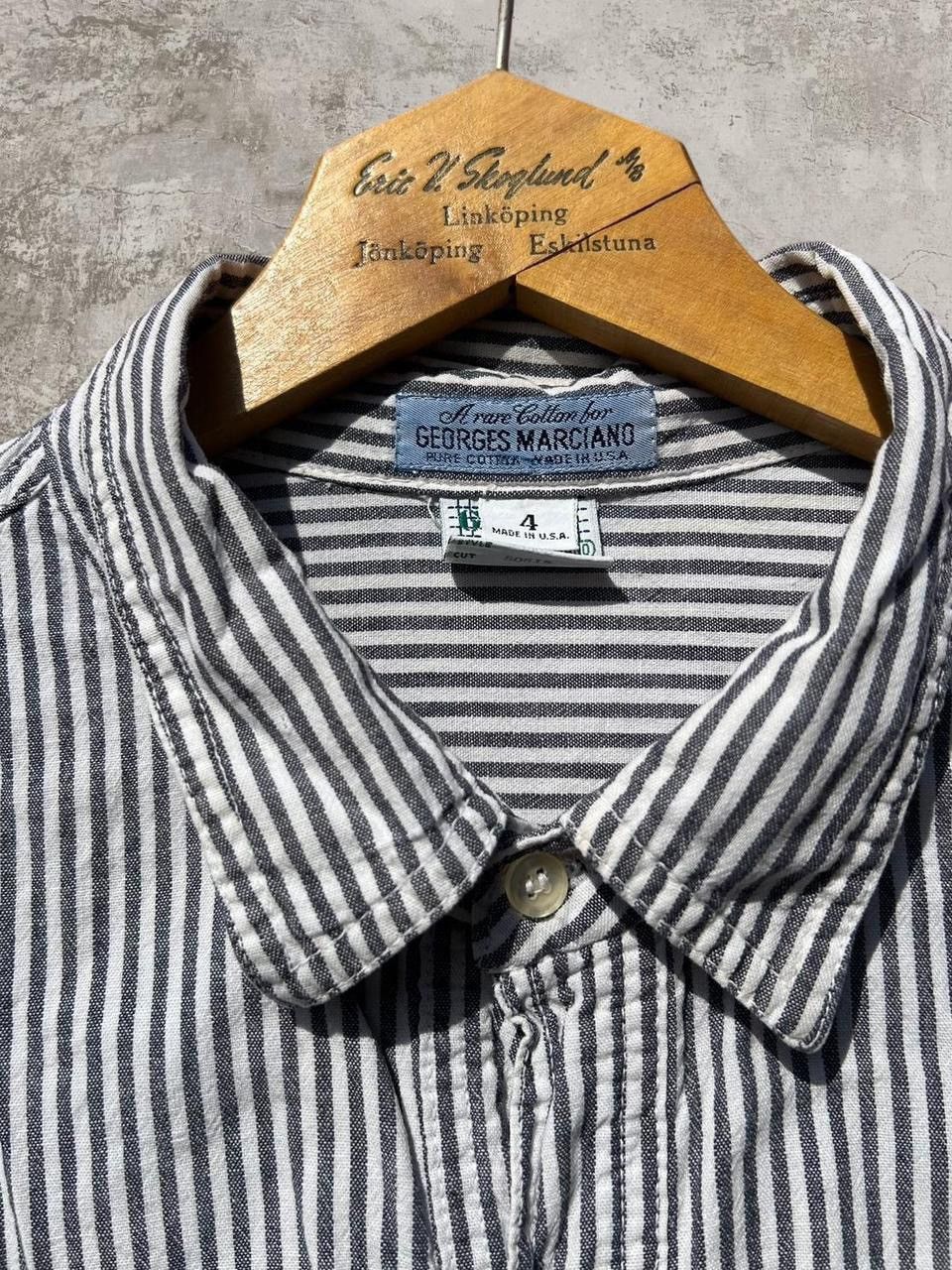 Georges Marciano 90’s Guess George Marciano Striped Pure Cotton Shirt Size XL Size US XL / EU 56 / 4 - 4 Thumbnail