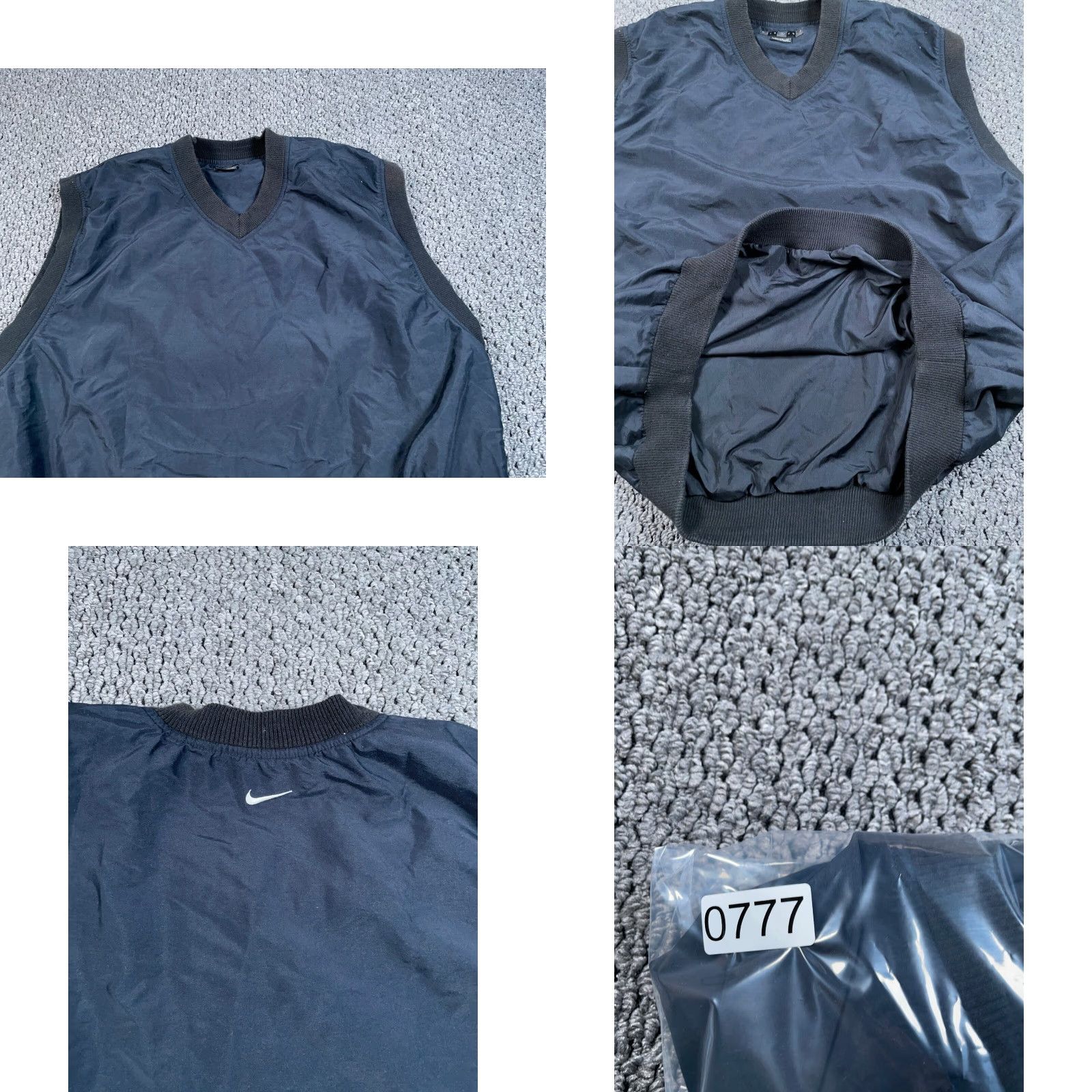 Nike Nike Golf V-Neck Windbreaker Vest Adult 2XL Black Lined Pullover Sports Ribbed Size US XXL / EU 58 / 5 - 8 Thumbnail