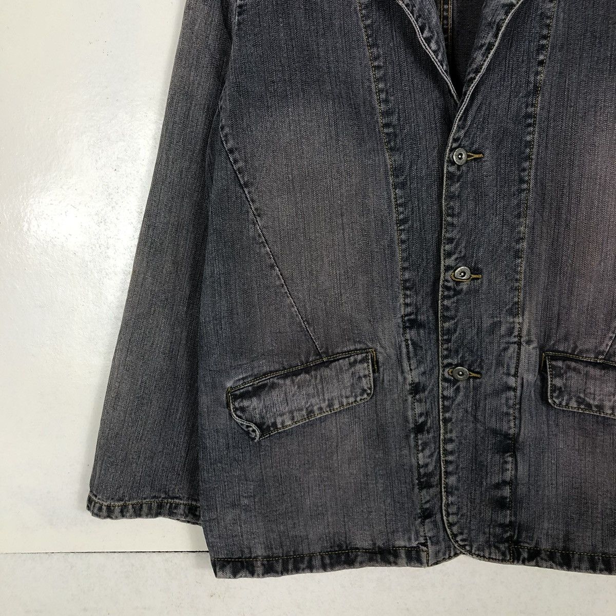 Japanese Brand 📌VINTAGE CHORE WORK DENIM JACKET JAPAN ISSEY MIYAKE Size US L / EU 52-54 / 3 - 6 Thumbnail