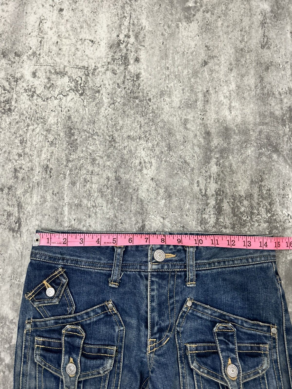 If Six Was Nine Vintage Edge Rupert Multi Pocket Flare Jeans Size US 29 - 22 Thumbnail