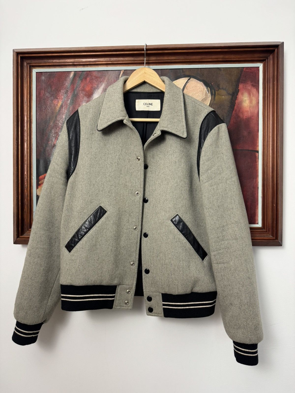 Celine × Hedi Slimane Celine Teddy “Unlock Your Fantasies” Varsity Jacket 50 size Size US M / EU 48-50 / 2 - 3 Thumbnail