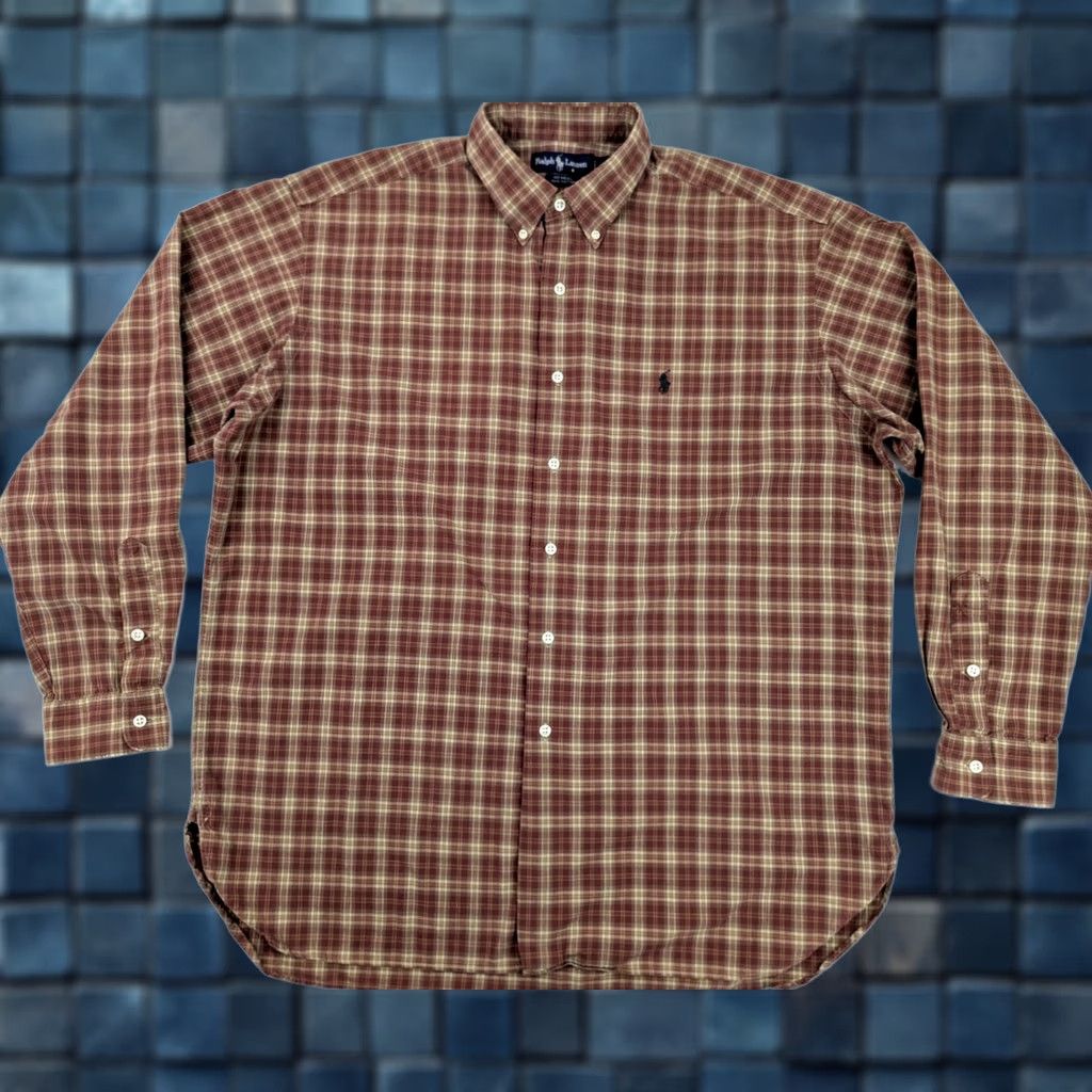 Polo Ralph Lauren Ralph Lauren McMeel Men XL Red Plaid Lightweight Flannel Button Down Shirt Size US XL / EU 56 / 4 - 1 Thumbnail
