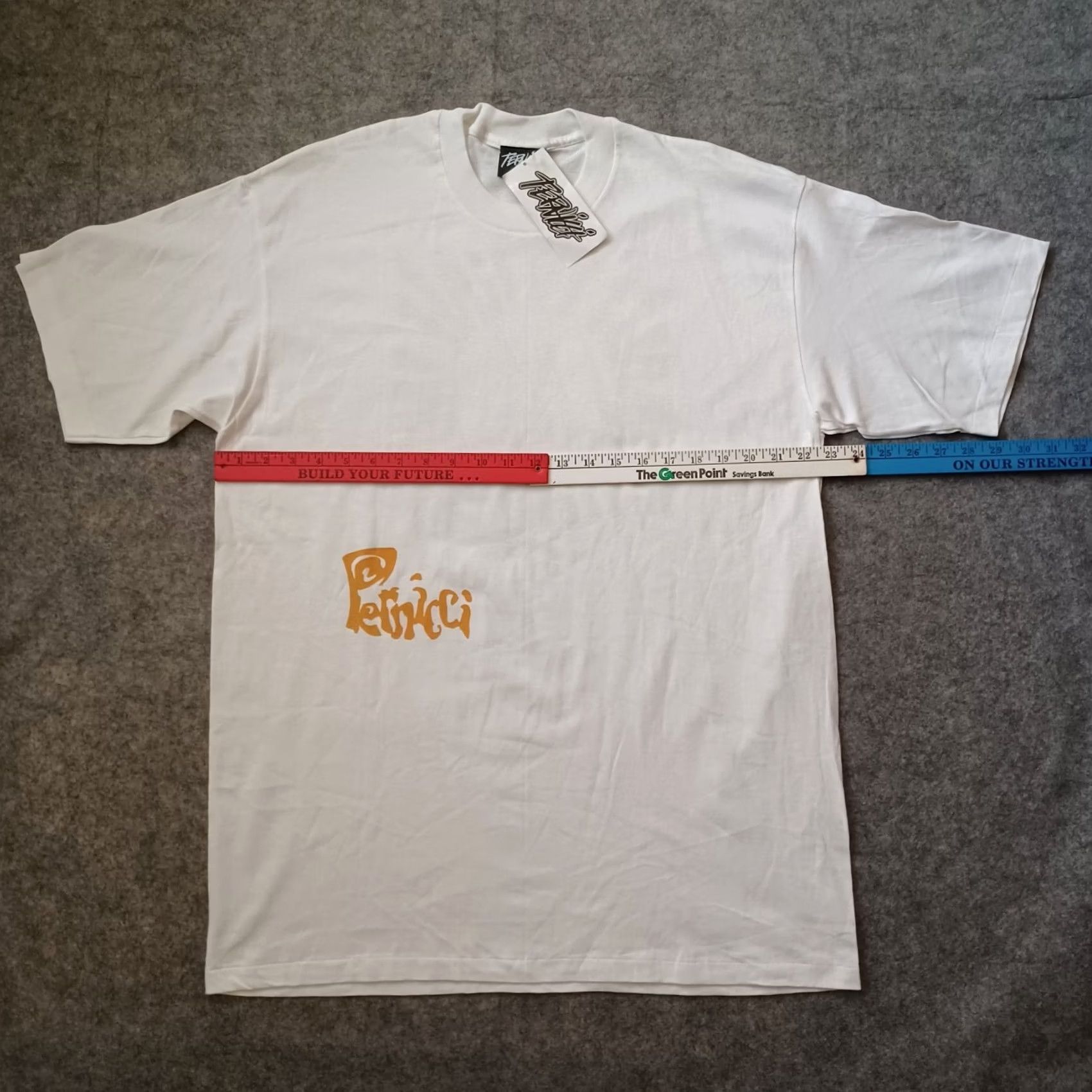 Vintage Pernicci Unlimited Humanity T Shirt Mens XL White Happy Face Short Sleeve Vintage Size US XL / EU 56 / 4 - 4 Thumbnail