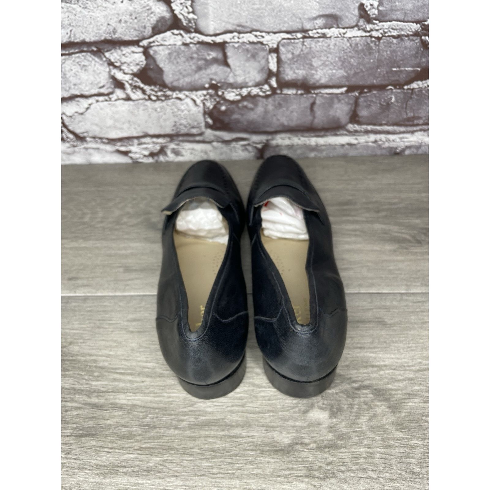 Barker Barker Flex Fine English Shoes Navy Blue Leather Loafers Wom Size US 7.5 / IT 37.5 - 6 Thumbnail