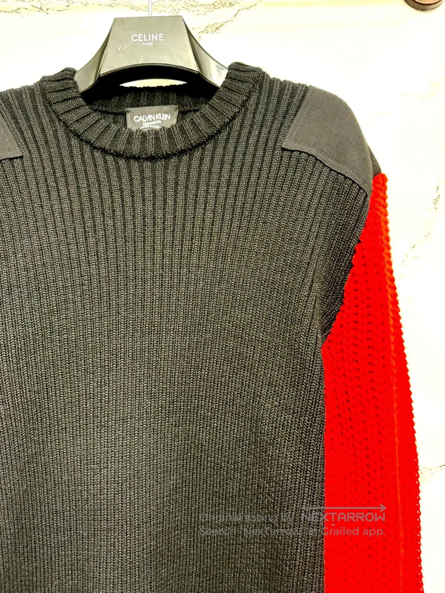 Calvin Klein Calvin Klein Contrast Stitching Shoulder Wool Sweater| Size US L / EU 52-54 / 3 - 2 Thumbnail