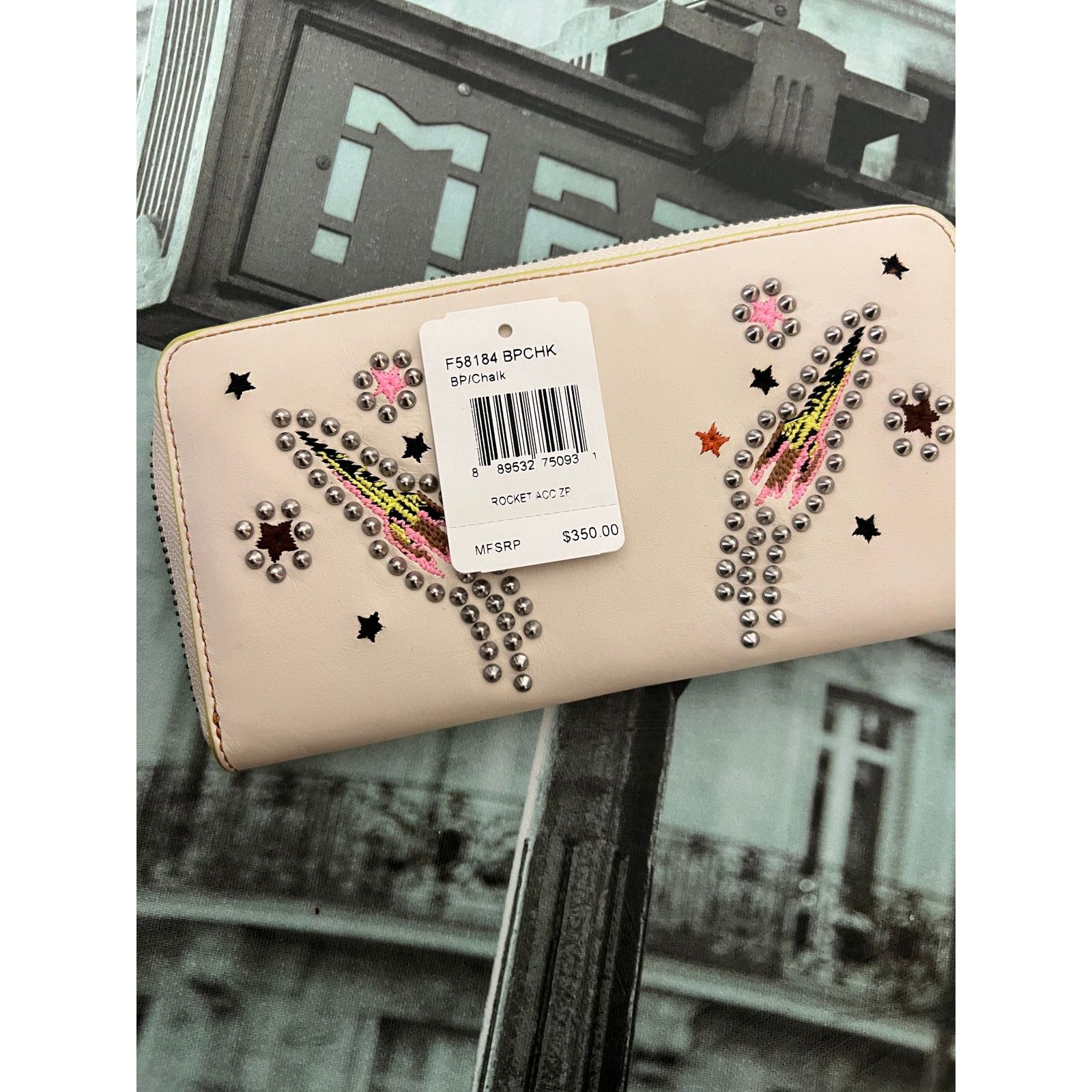 Coach Coach F58184 Women's Medium Long Wallet In BP/Chalk Size ONE SIZE - 7 Thumbnail