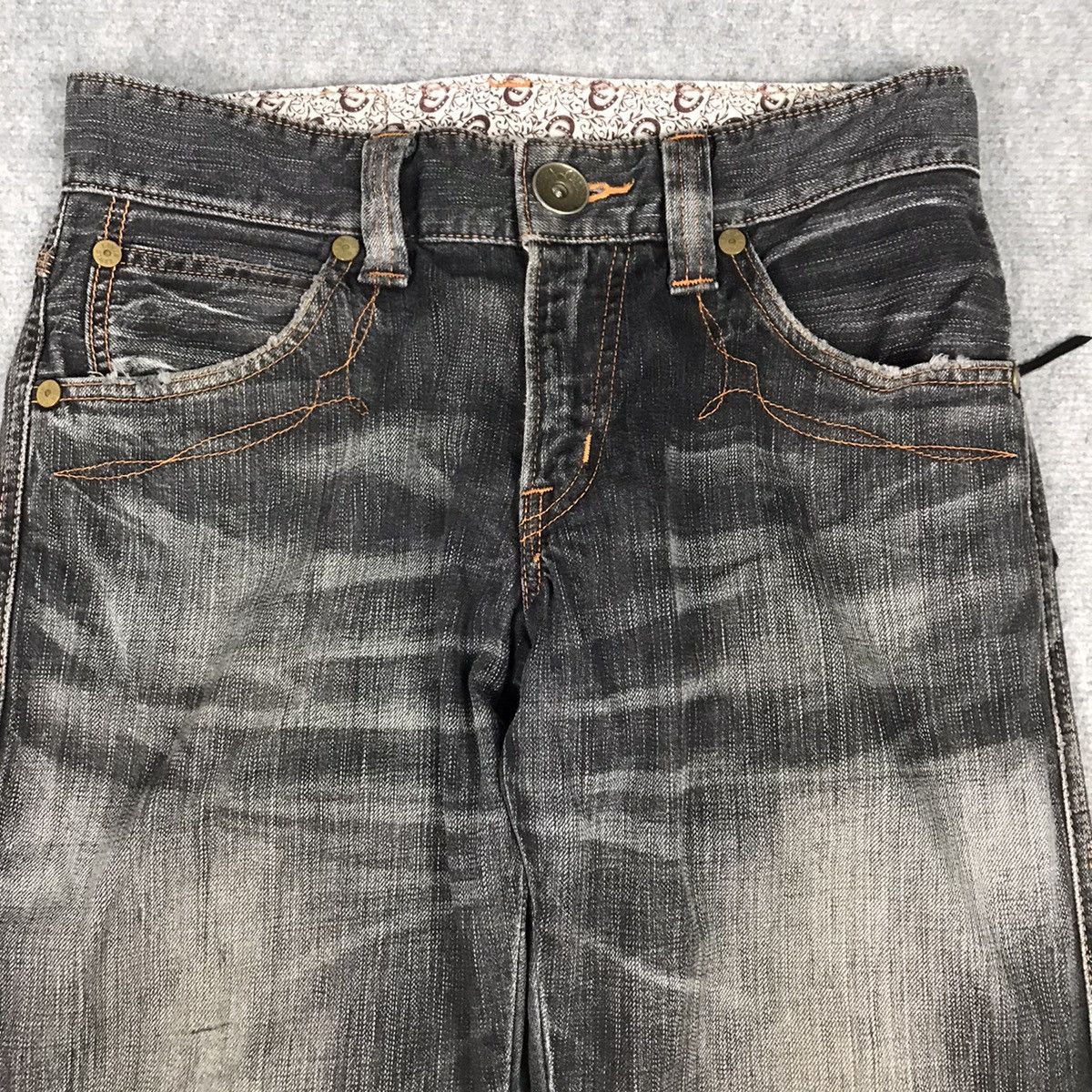 If Six Was Nine × Japanese Brand JAPAN STYLE DENIM BLACK FADED DISTRESSED PANTS Size US 28 / EU 44 - 6 Thumbnail