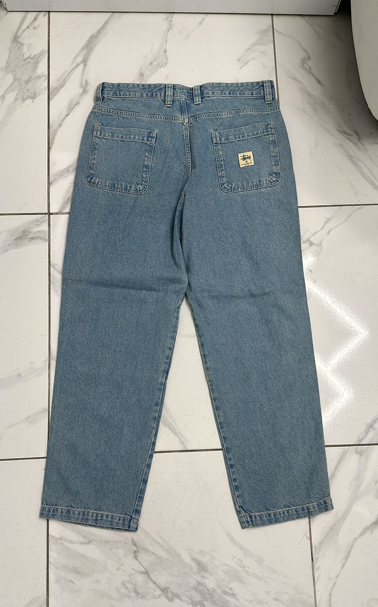 Stussy × Vintage Stussy Double Knee Work Pant Light Blue Size 32 Size US 32 / EU 48 - 1 Thumbnail