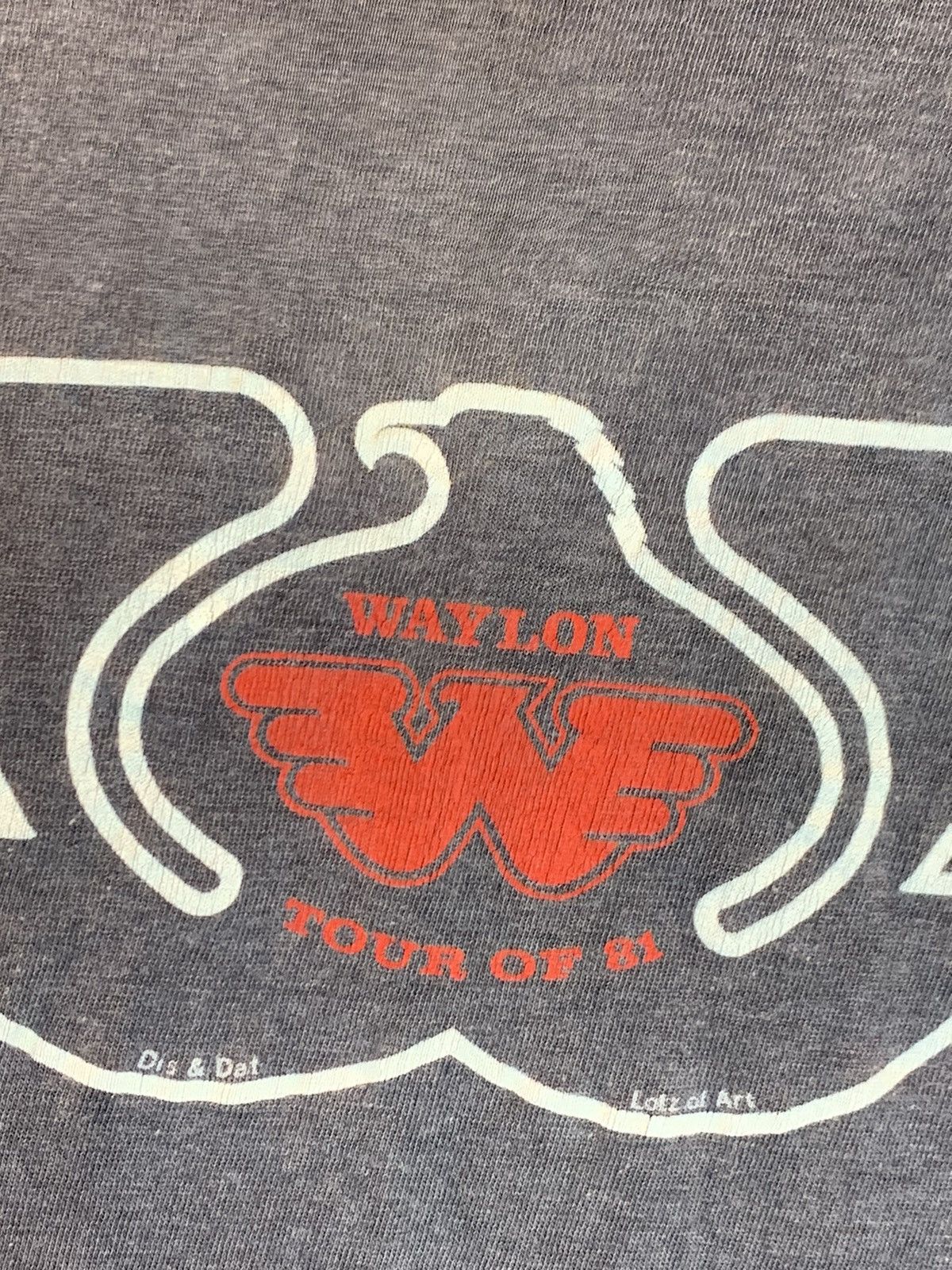 Band Tees × Vintage *RARE* Vintage 1981 Waylon Jennings Tour Single Stitch Shirt Size US S / EU 44-46 / 1 - 4 Thumbnail