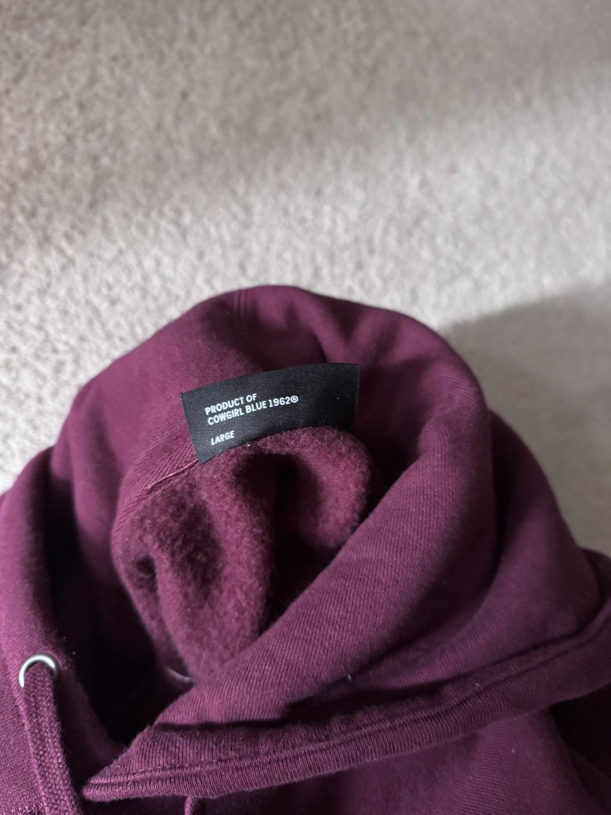 Other Cowgirl Brand Burgundy Hoodie Large Size L / US 10 / IT 46 - 4 Thumbnail