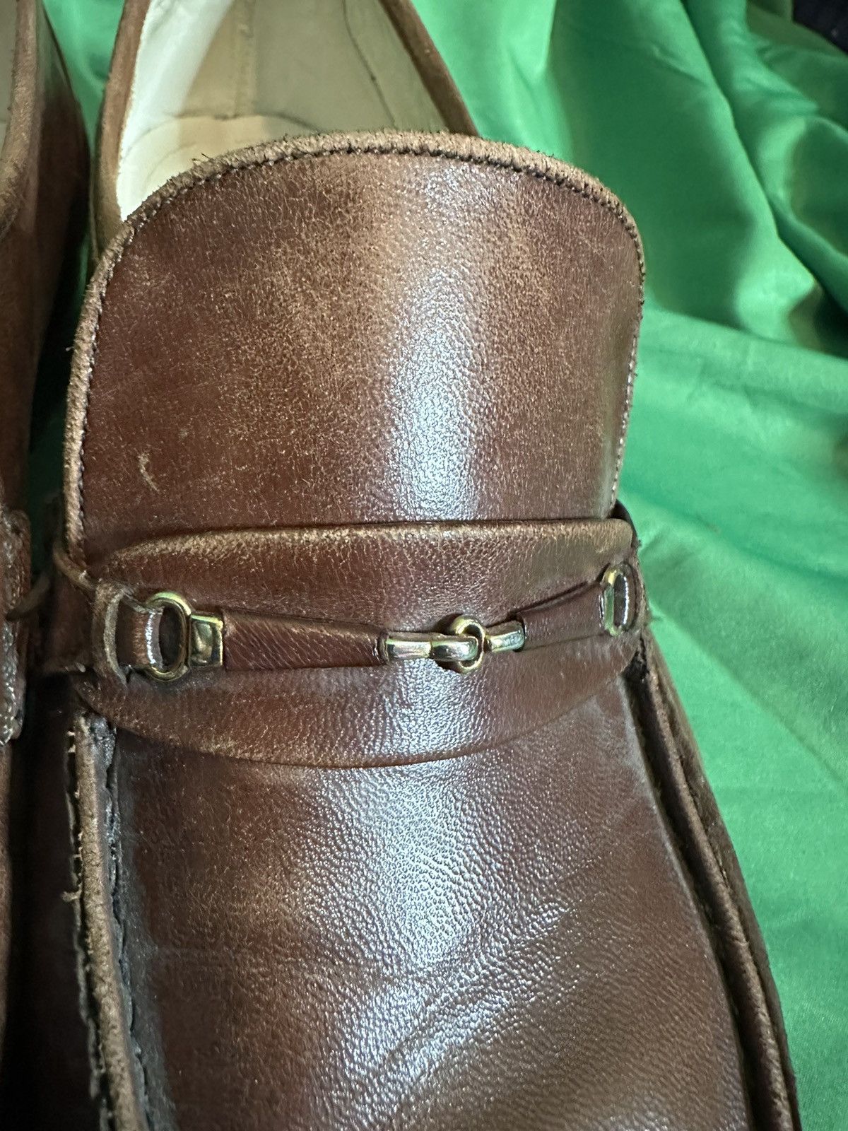 Florsheim IMPERIAL brown leather horsebit moc toe loafers Size US 9 / EU 42 - 3 Thumbnail
