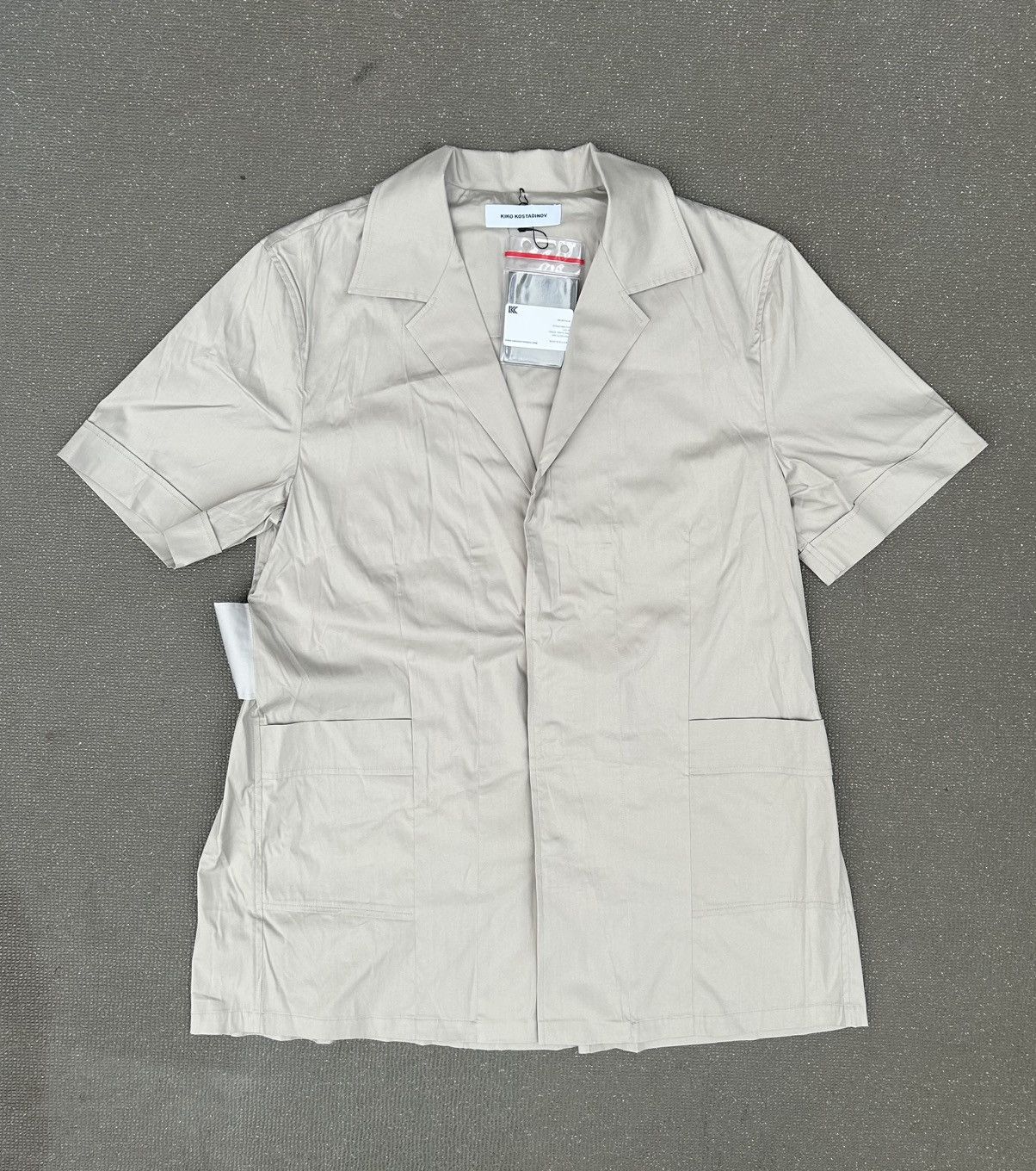 Kiko Kostadinov Kiko Kostadinov SS21 Stone Short Sleeve Hospital Shirt Size US M / EU 48-50 / 2 - 1 Thumbnail