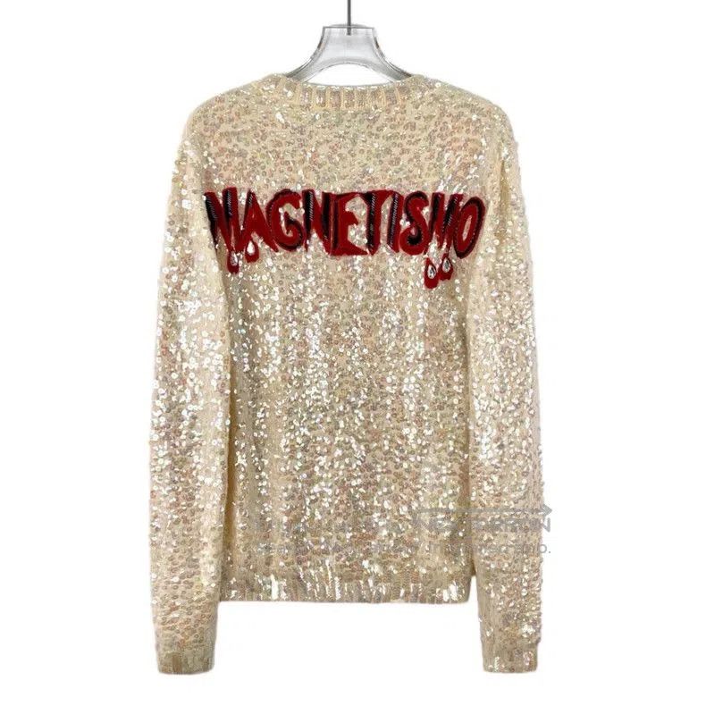 Gucci Gucci Beige Sequin Snow White Sweater. Size US S / EU 44-46 / 1 - 2 Thumbnail