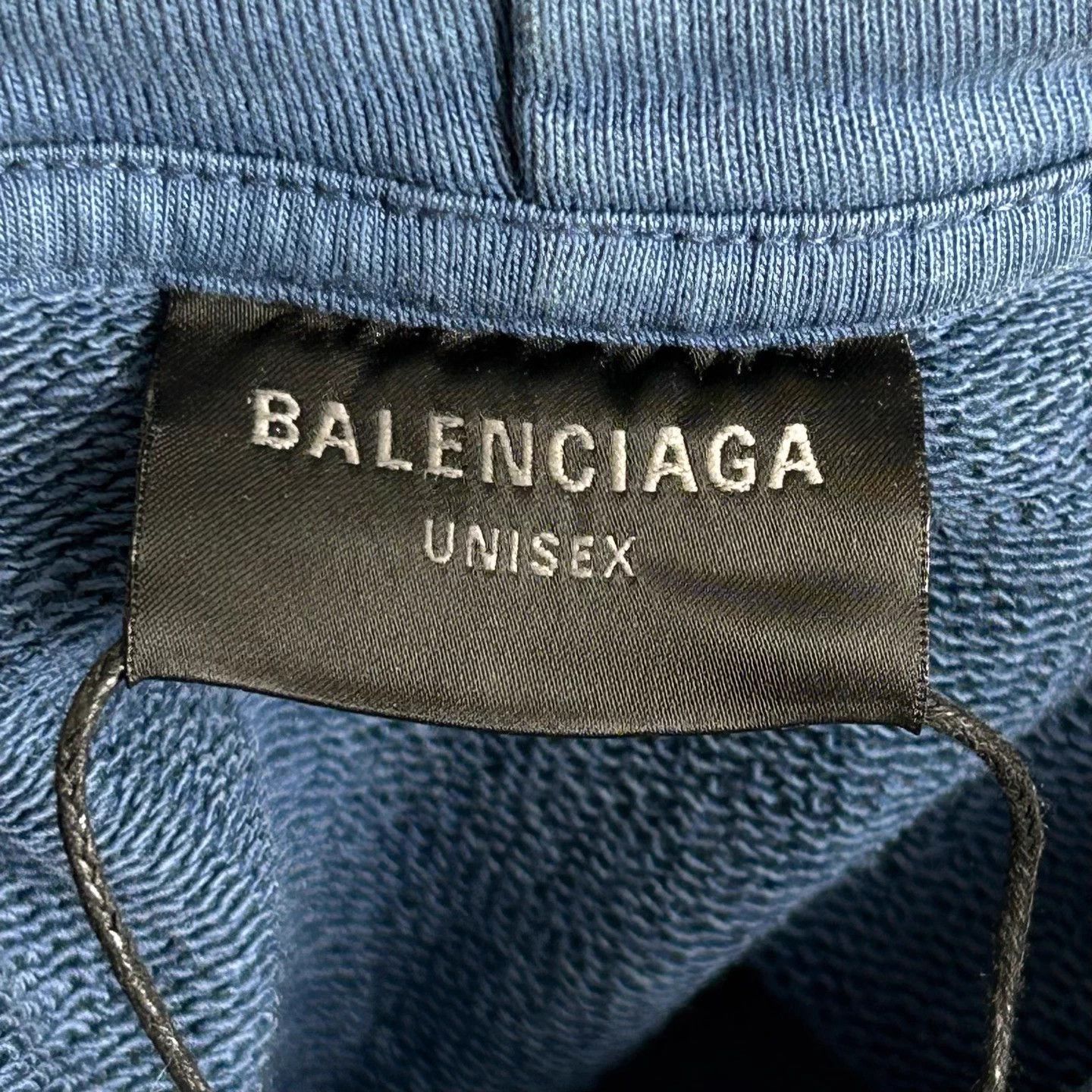Balenciaga Balenciaga 3D Logo Washed Gradient Blue Sweatshirt Size US M / EU 48-50 / 2 - 4 Thumbnail
