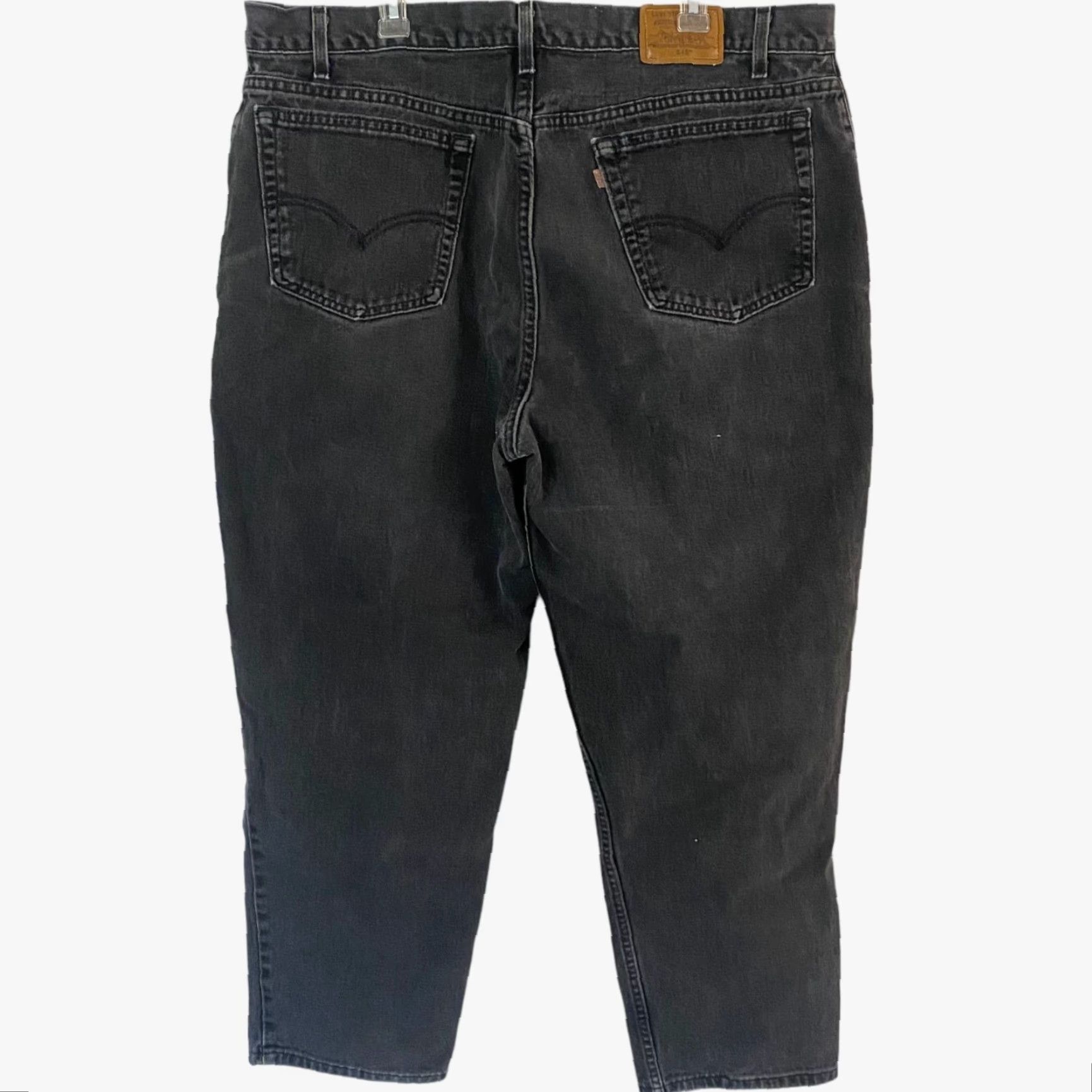 Levi's VINTAGE Levi's 545 Denim Jeans Loose Fit Black Mens 44 X 30 USA Jeans Mens Black Levi's 545 90s 2000s Tapered 5-Pocket Design Size US 44 / EU 60 - 3 Thumbnail