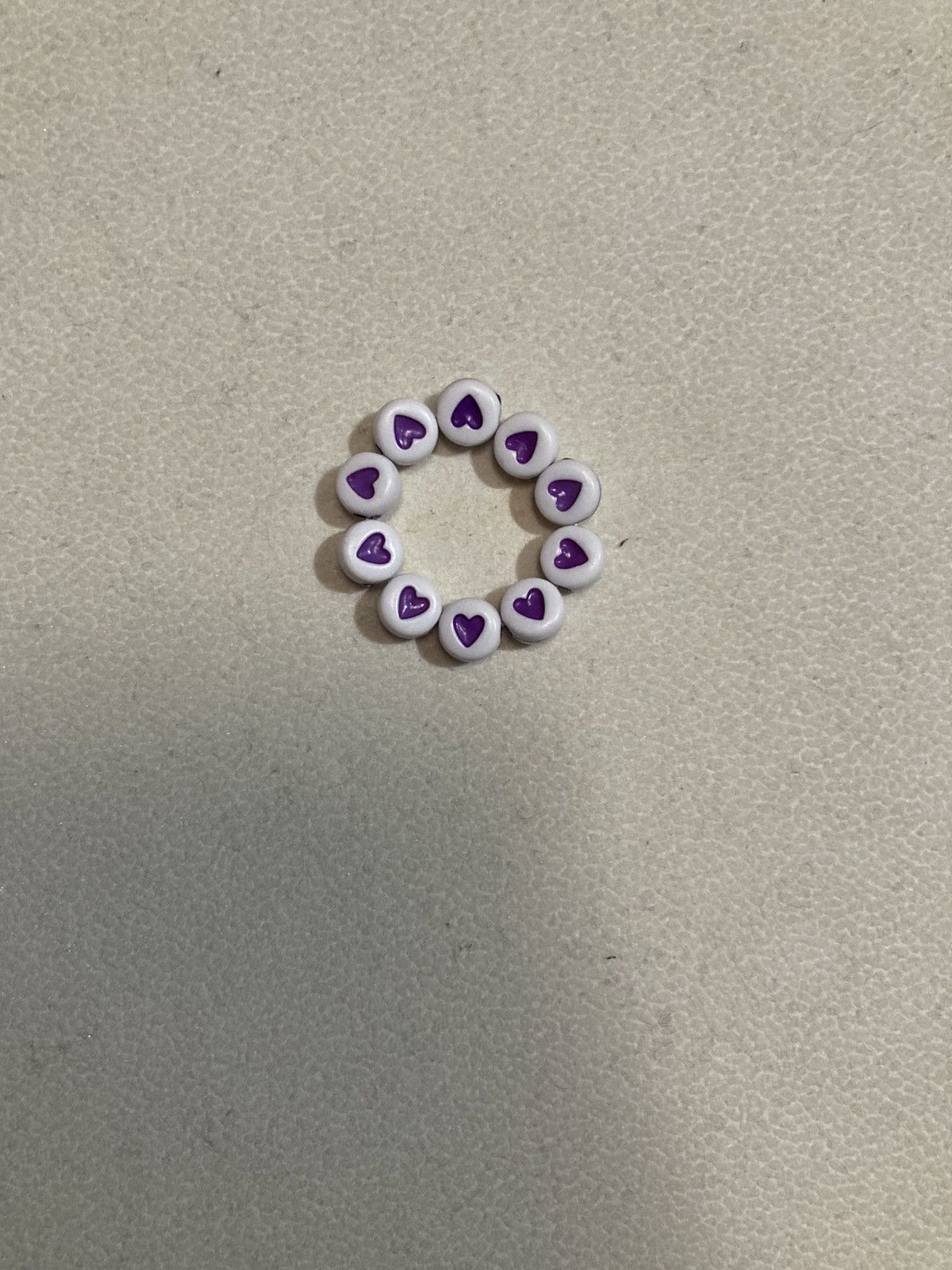 Other Mini purple hearts beaded ring Size ONE SIZE - 1 Preview