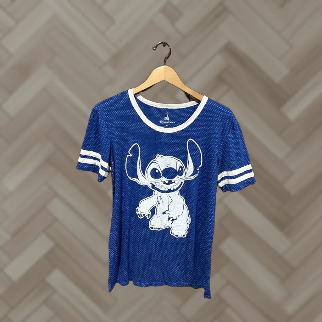 Disney Disney Parks Womens Blue Stitch Short Sleeve T-Shirt XL Size XL / US 12-14 / IT 48-50 - 1 Thumbnail