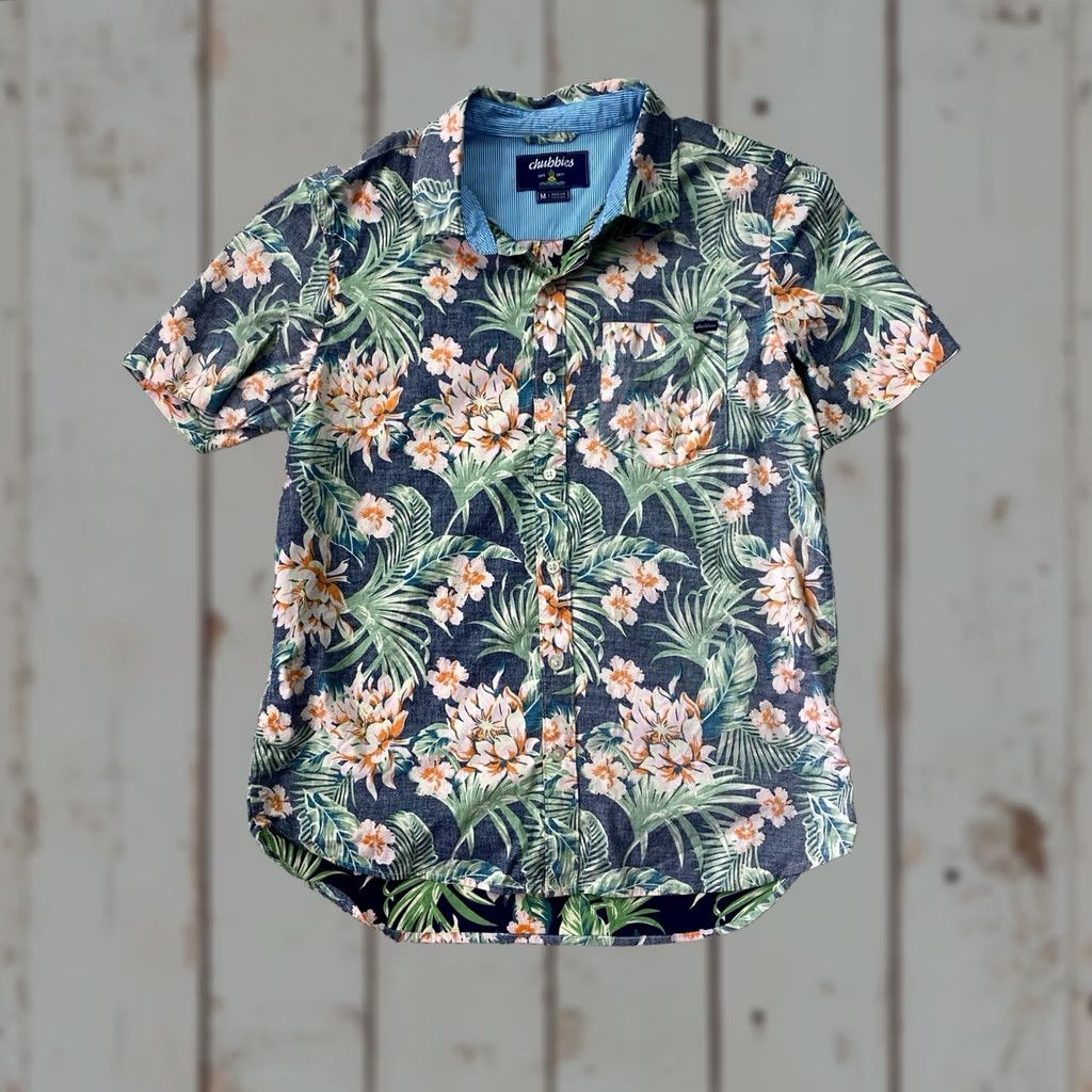 Chubbies Chubbies Short Sleeve Button-Down Shirt Mens Medium Floral Multicolor Cotton Button-Up Casual, Travel, Party/Cocktail, Spring Summer Mens Regular Fit Size US M / EU 48-50 / 2 - 1 Thumbnail
