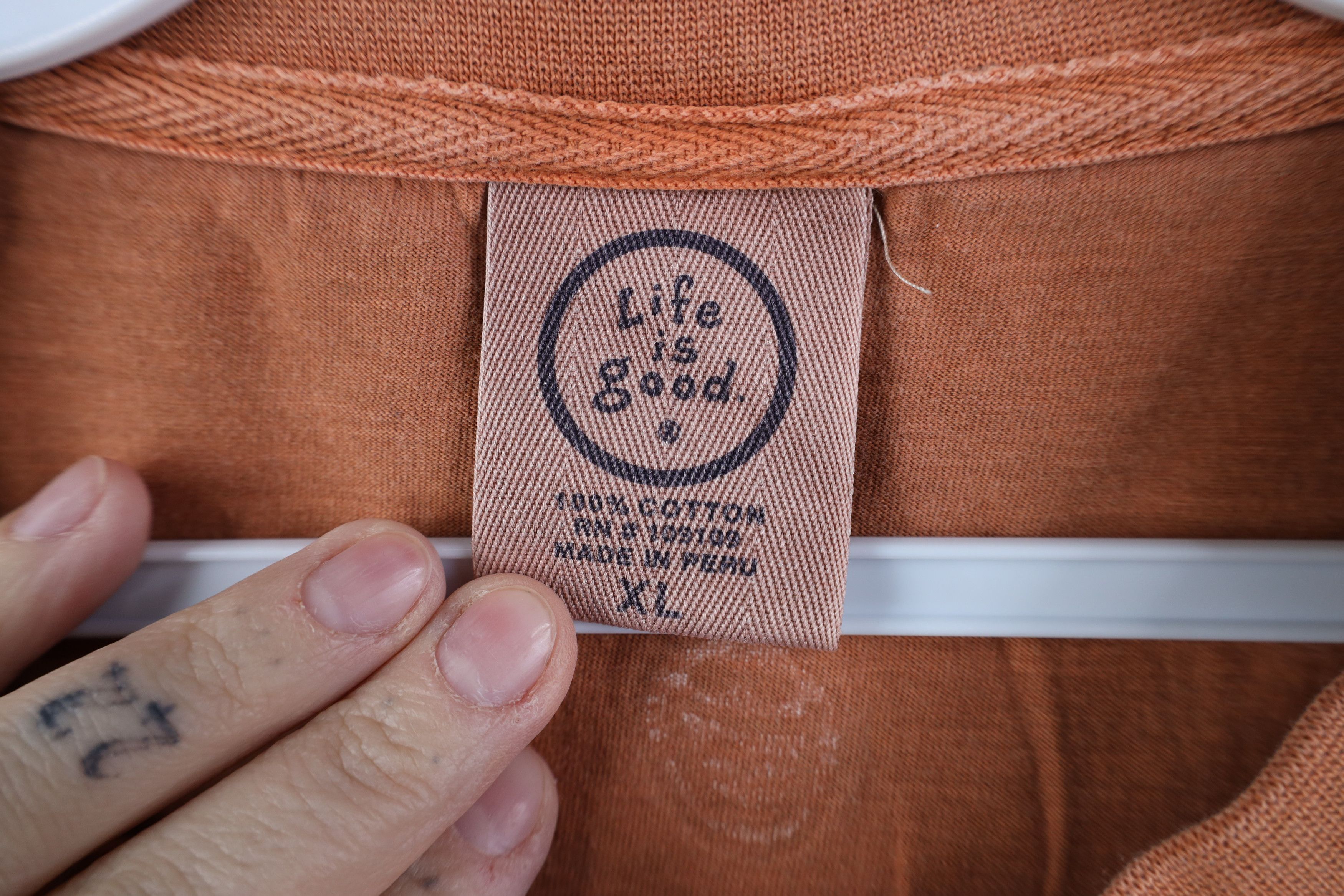 Life is Good Vintage Life Is Good Guitar Long Sleeve T-Shirt Orange Size US XL / EU 56 / 4 - 7 Thumbnail
