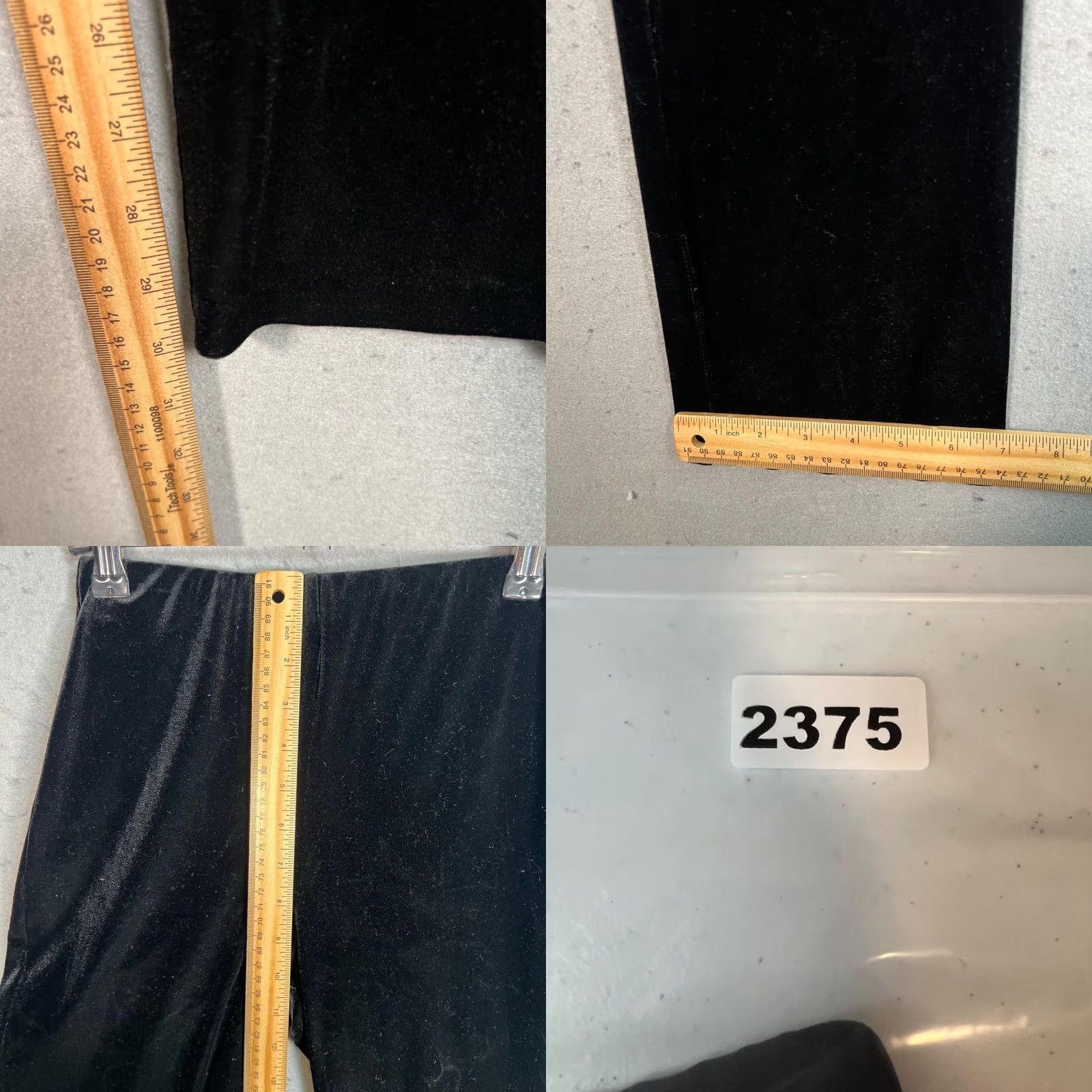 Zara Zara Womens Size Small Black Flared Stretch Pants Velvet Soft Touch Size 28" / US 6 / IT 42 - 8 Thumbnail