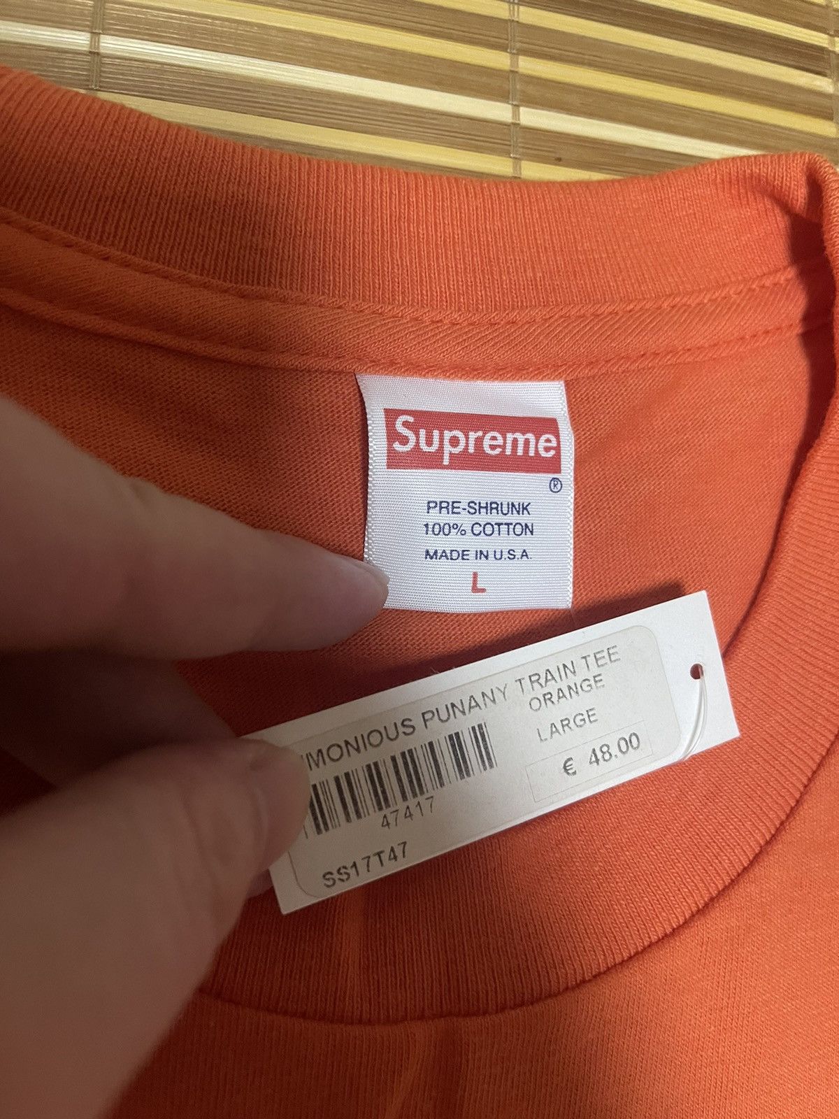 Supreme Supreme Limonious punany train tee orange Size US L / EU 52-54 / 3 - 4 Thumbnail