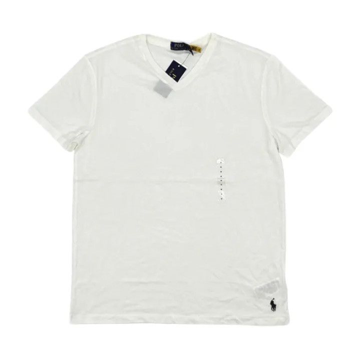 Polo Ralph Lauren Polo Ralph Lauren White V-Neck Short Sleeve Top Size US M / EU 48-50 / 2 - 1 Thumbnail