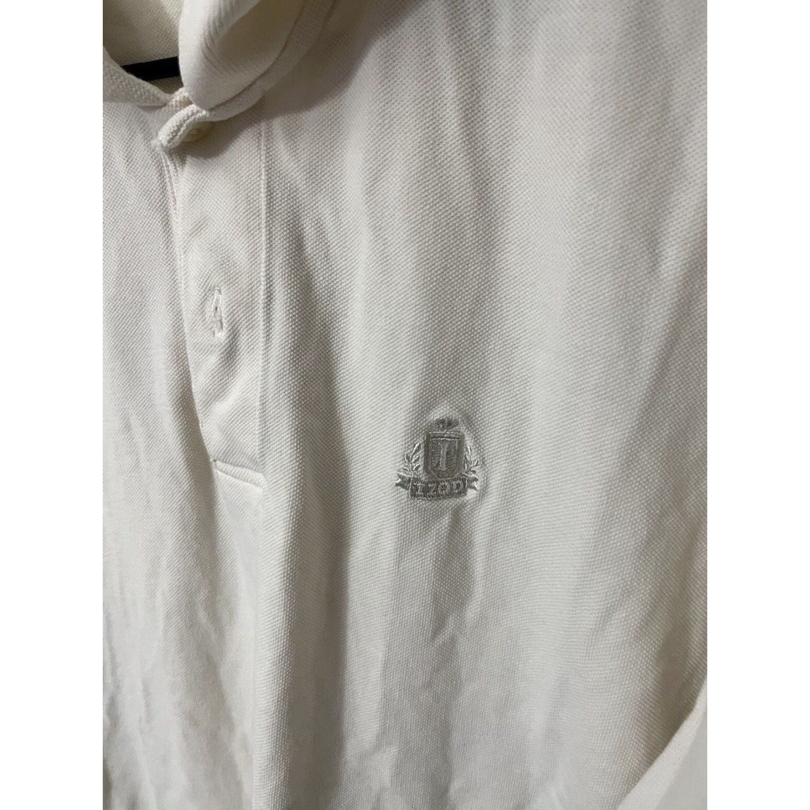 Izod IZOD Golf Polo Shirt XL Men White 100% Cotton Regular Short Sleeve Collared Classic Golf Casual Polo Size US XL / EU 56 / 4 - 2 Thumbnail