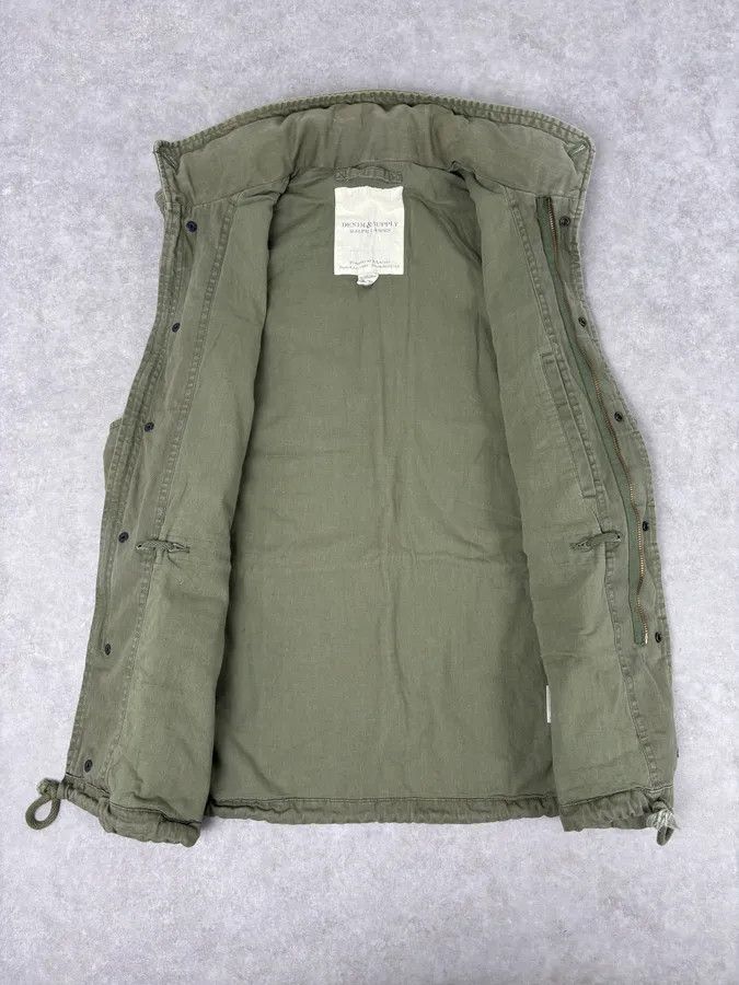 Polo Ralph Lauren 2000s Ralph Lauren Khaki USA Flag Distressed Cargo Vest Size US L / EU 52-54 / 3 - 7 Thumbnail