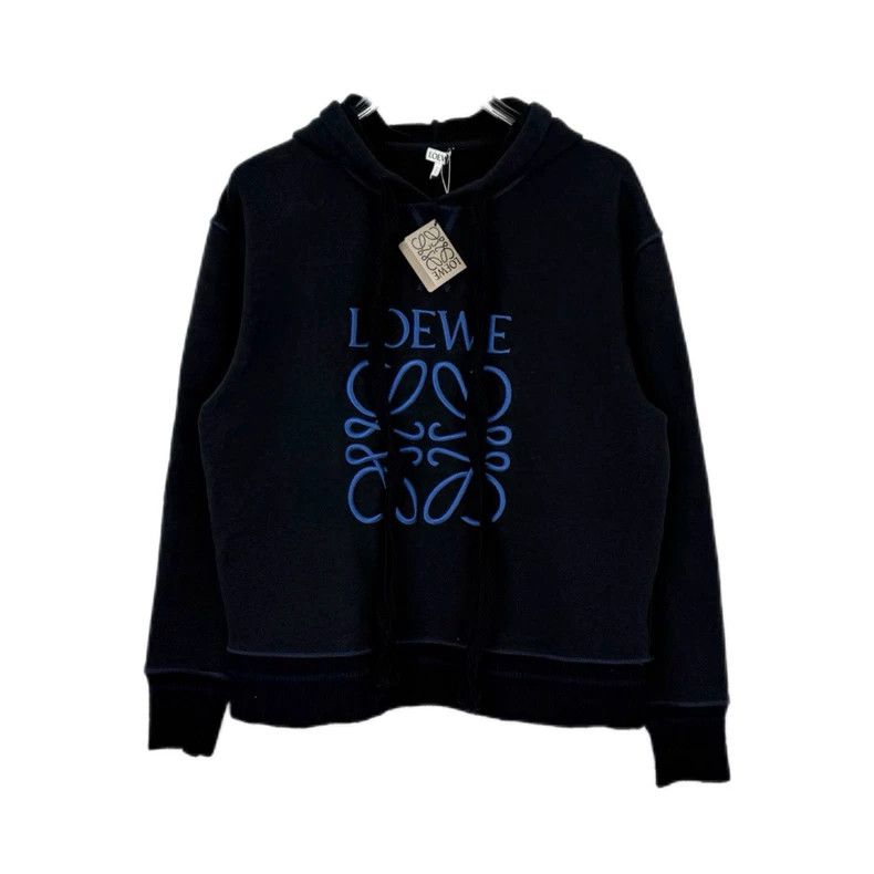 Loewe LOEWE Dark blue embroidered large logo patch cap hoodie Size M / US 6-8 / IT 42-44 - 1 Thumbnail