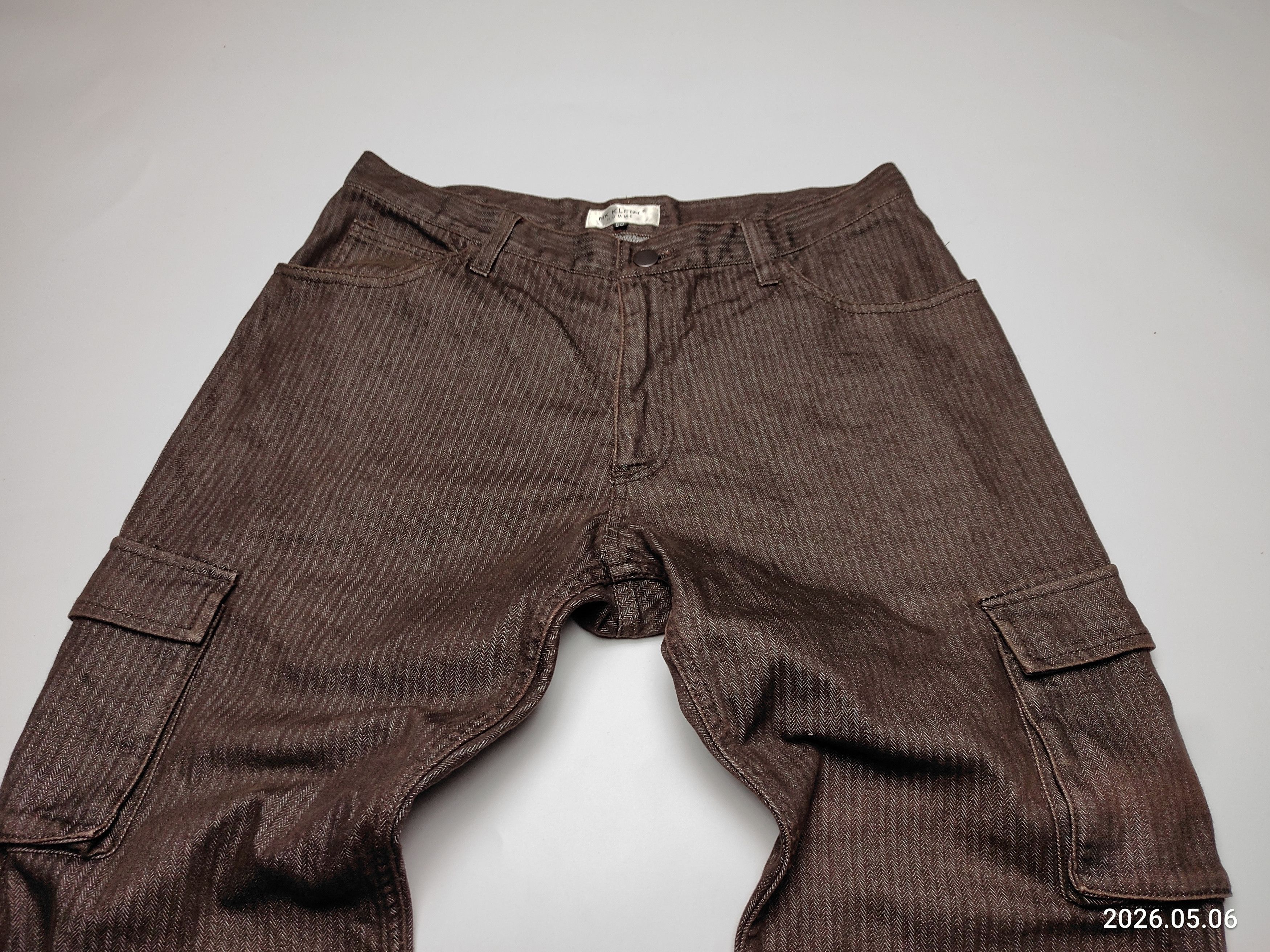 Japanese Brand MK Klein Multipocket Brown Denim cargo Pants Size US 29 - 2 Thumbnail