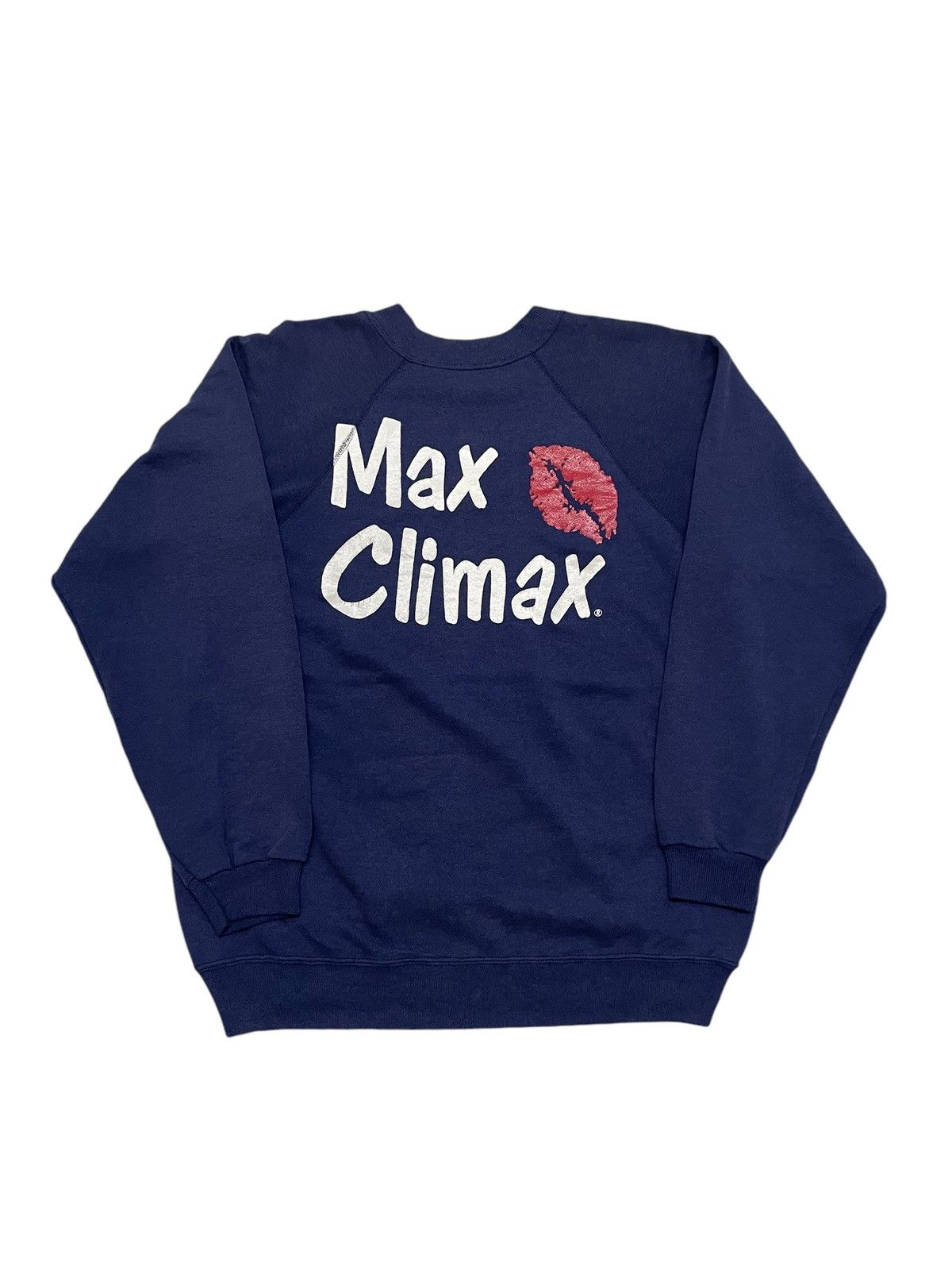 POP MAGAZINE × Vintage Vintage 90s Max Climax Lips Style Sweatshirt Size US L / EU 52-54 / 3 - 1 Thumbnail