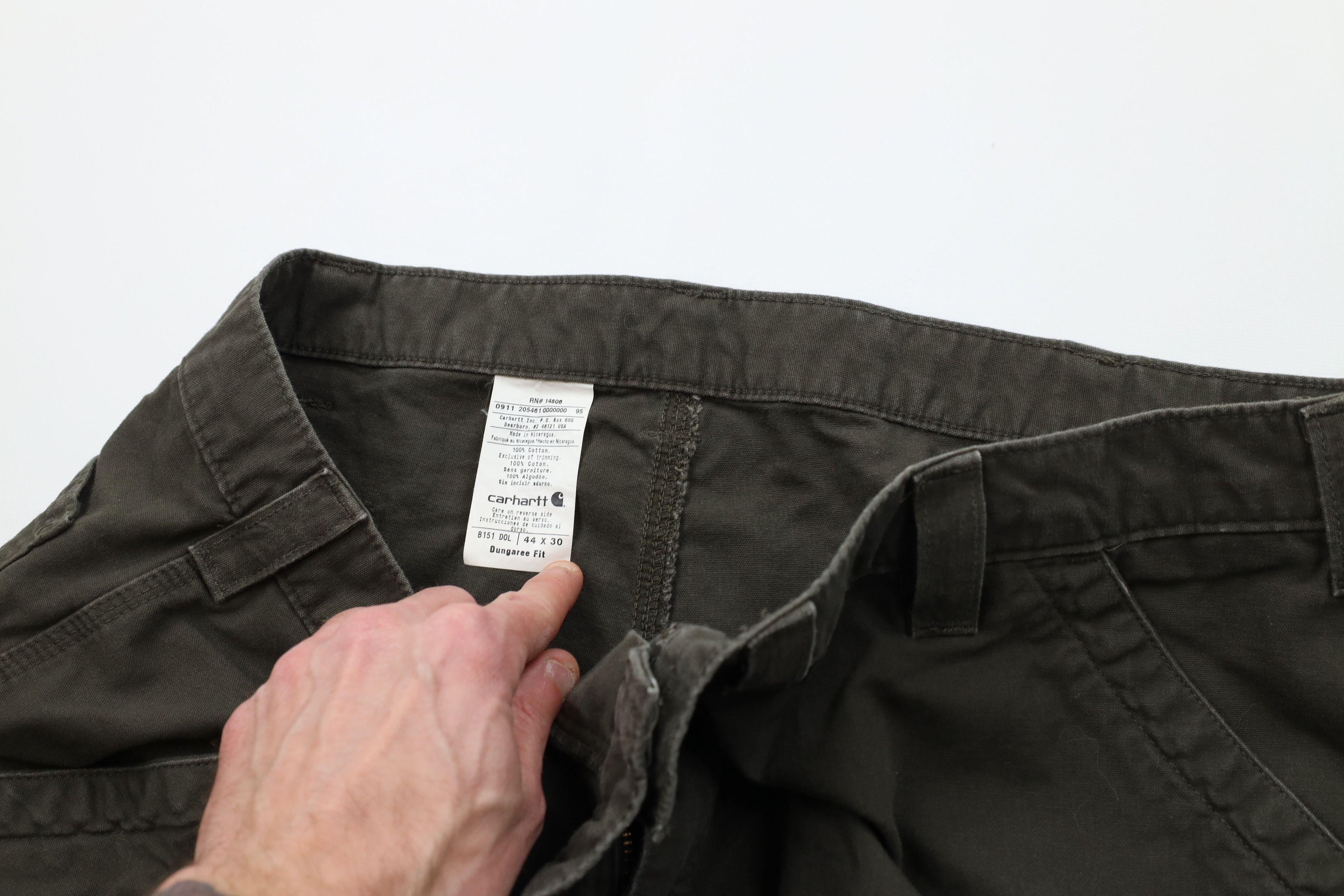 Carhartt Vintage Y2K Carhartt Dungaree Pants Dark Olive Green Size US 44 / EU 60 - 9 Thumbnail