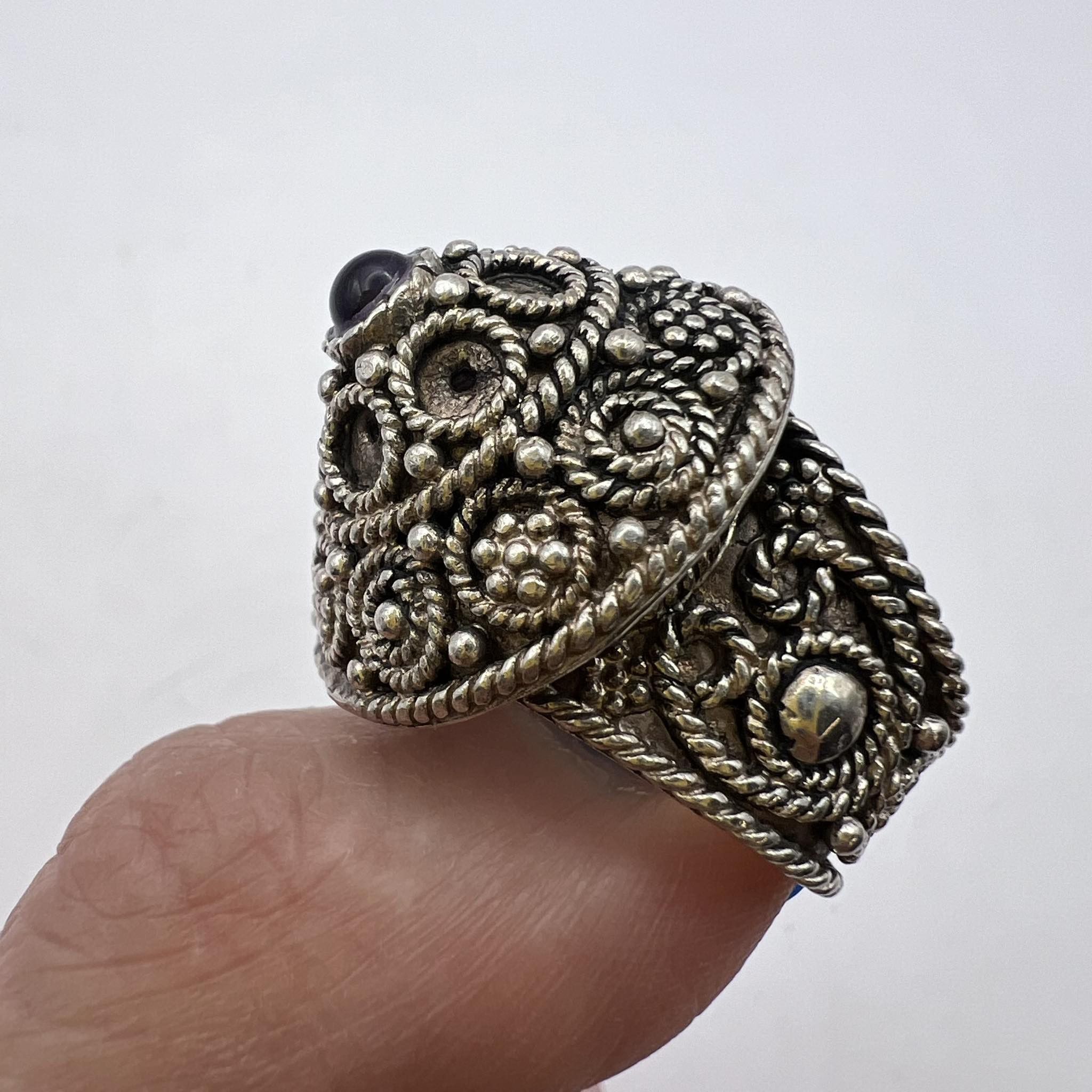 Vintage Vintage Sterling Silver 925 Ring Signed 12 gr Size 8.5 Size ONE SIZE - 3 Thumbnail