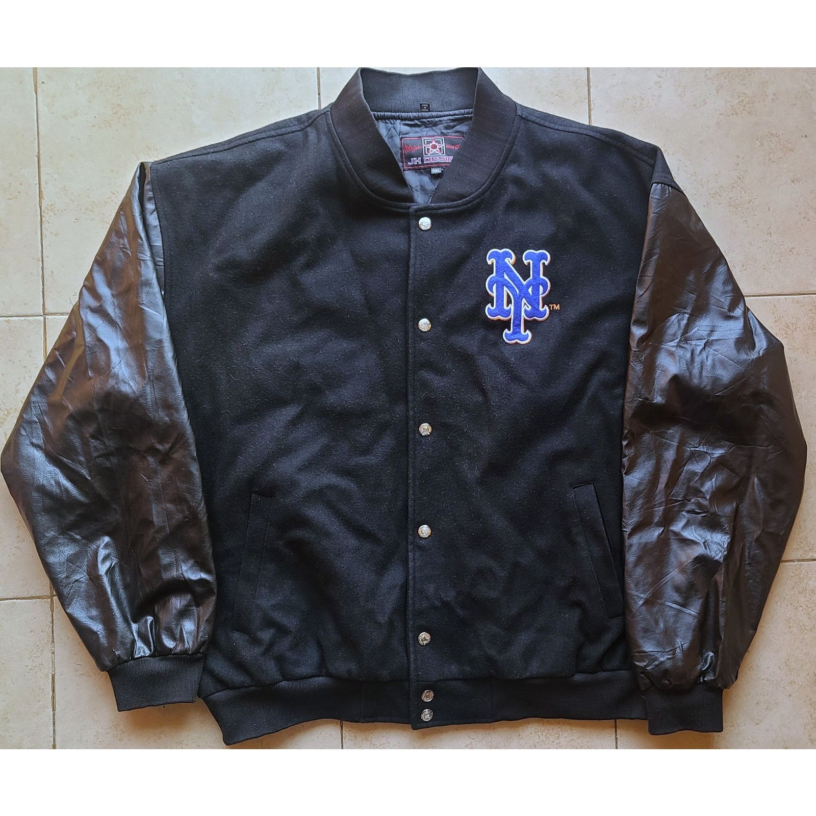 Jeff Hamilton × MLB New York Mets 90s JH varsity bomber 3XL blk MLB baseball vtg Size US XXL / EU 58 / 5 - 3 Thumbnail
