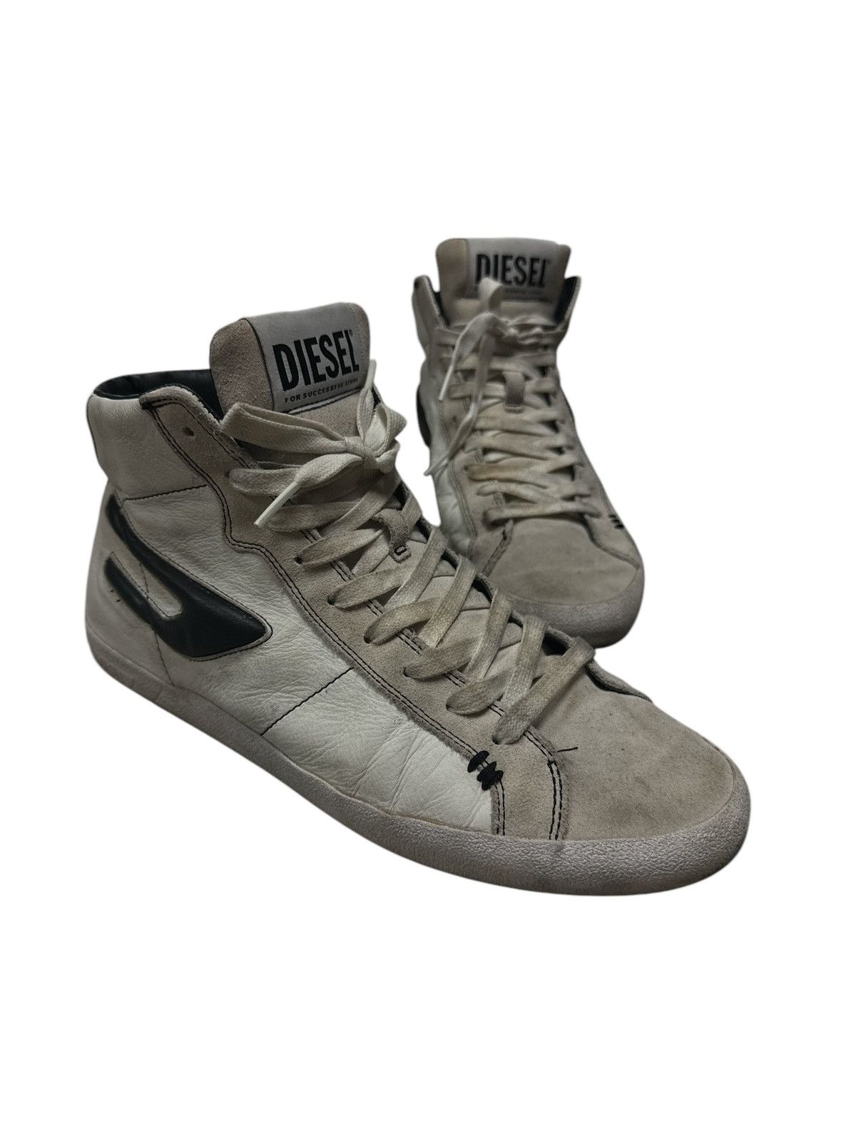 Diesel DIESEL LEATHER HI-TOP SHOES SKATEBOARDING Size US 10 / EU 43 - 3 Thumbnail