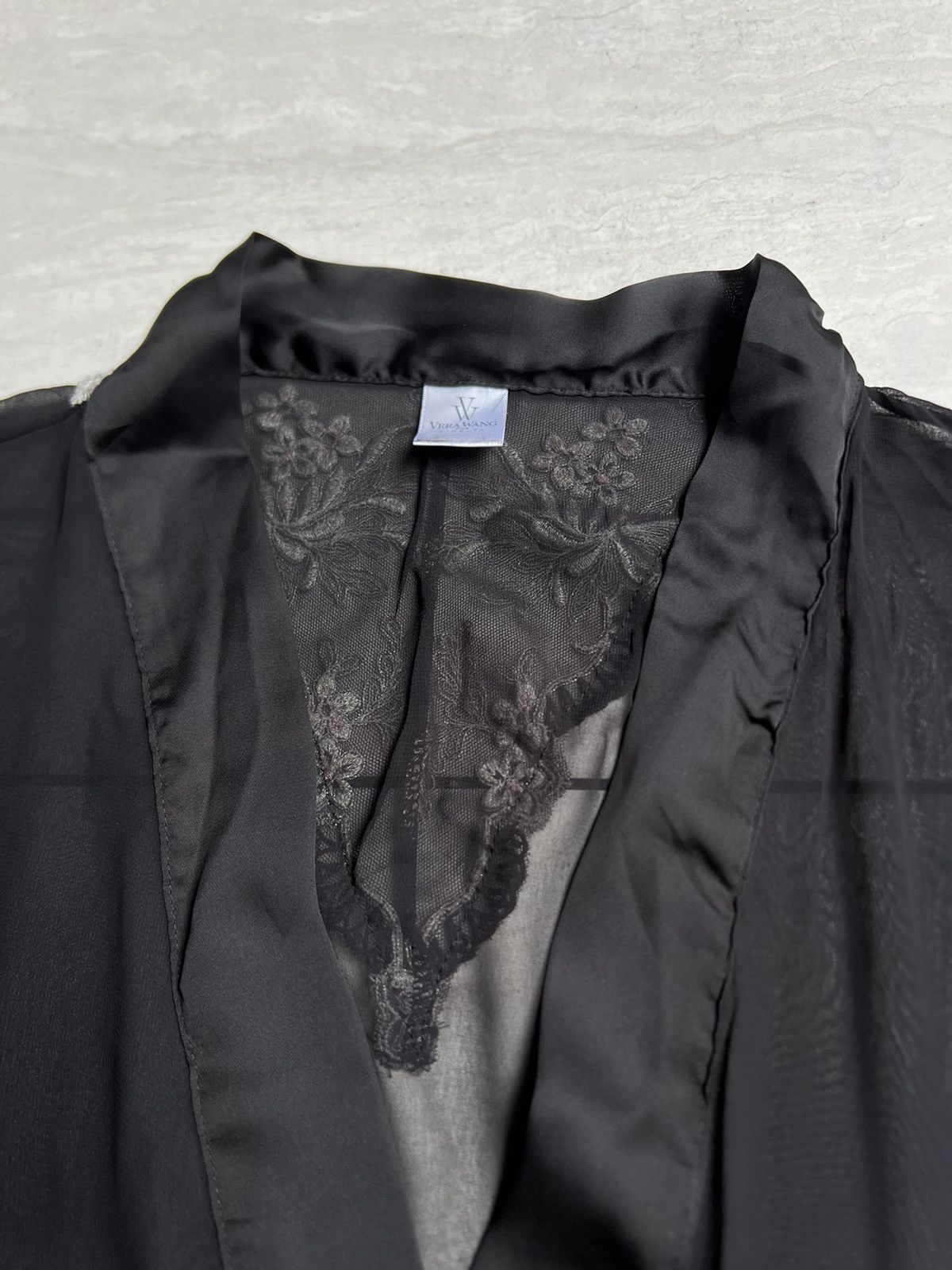 Other VERA WANG For Fidelia Black Mesh Kimono Size US M / EU 48-50 / 2 - 10 Thumbnail