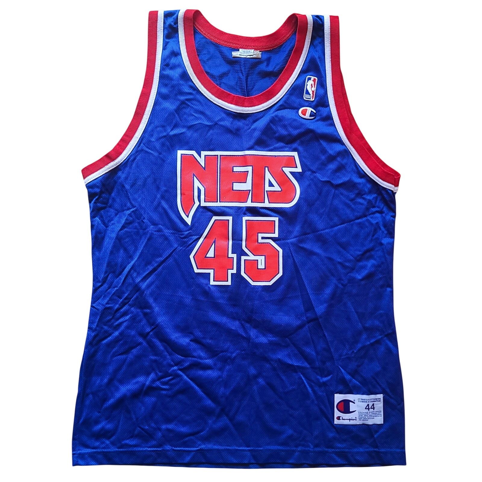 Champion × NBA SIGNED BRADLEY #45 New Jersey Nets 90s CHAMPION 44 NBA vtg Size US L / EU 52-54 / 3 - 2 Thumbnail