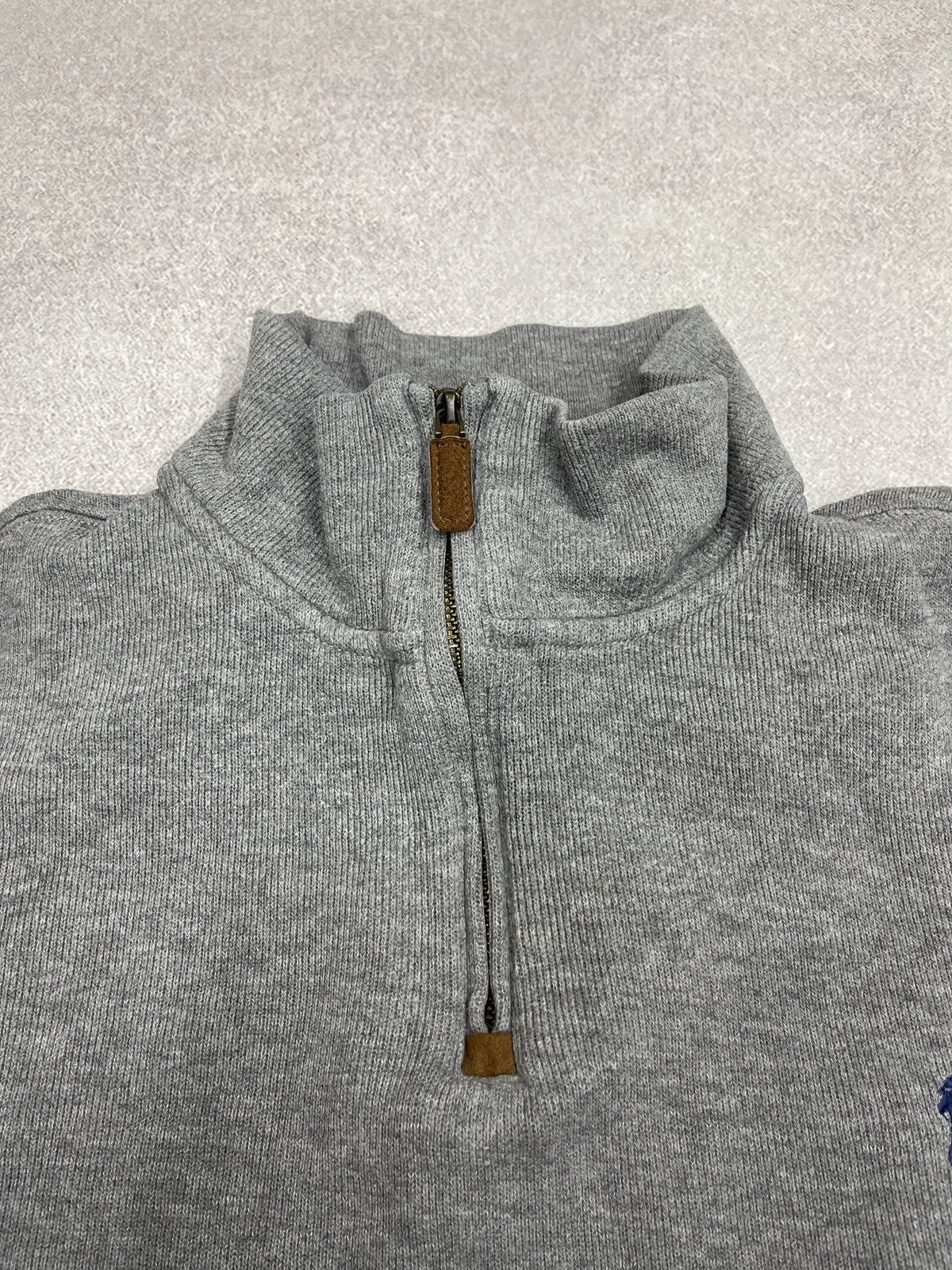Polo Ralph Lauren Mens Polo Ralph Lauren 1/4 Half Zip Sweater Grey Size US L / EU 52-54 / 3 - 6 Thumbnail