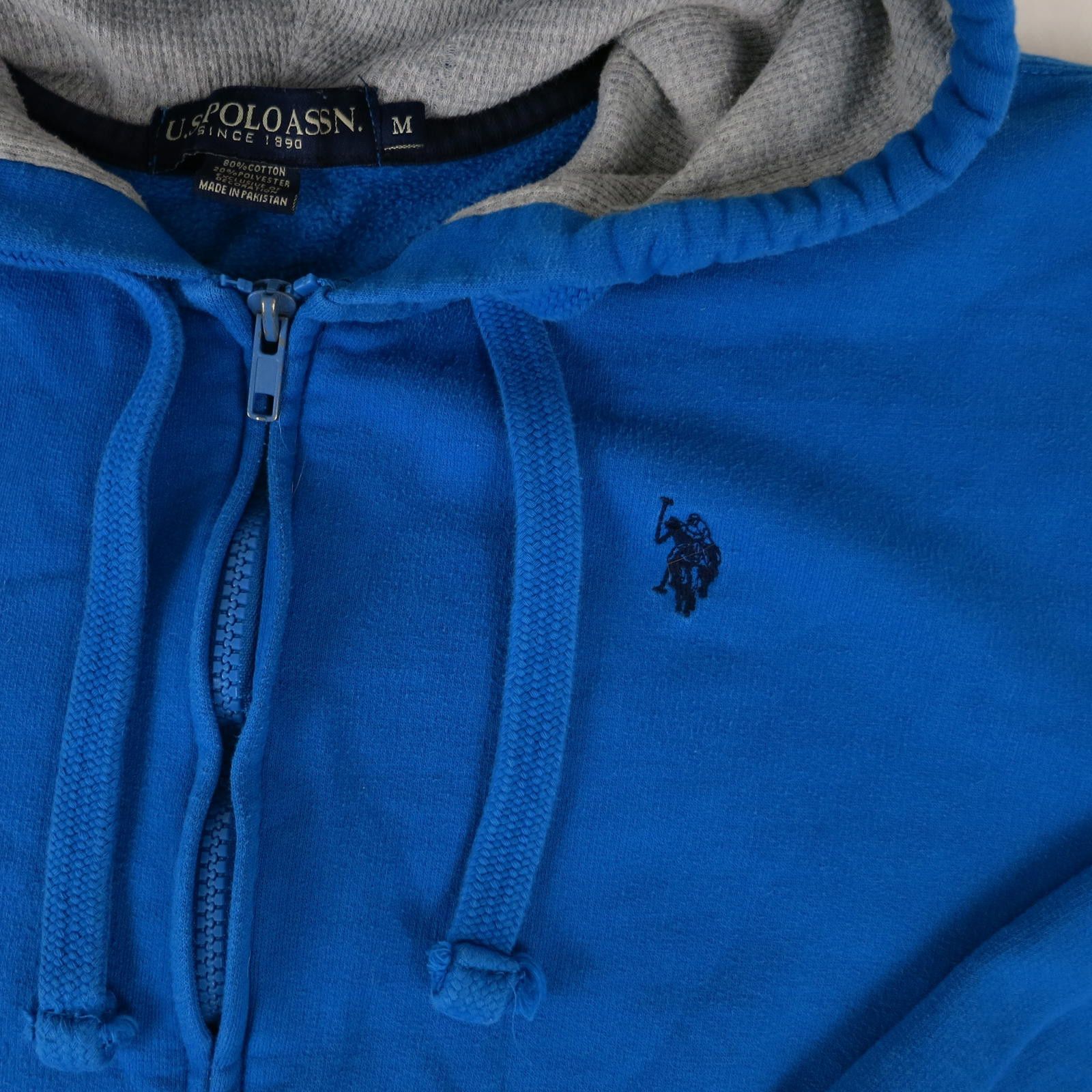 U.S. Polo Assn. US Polo Assn Blue Zip-Up Hoodie Sweatshirt Men's Medium Size US M / EU 48-50 / 2 - 3 Thumbnail