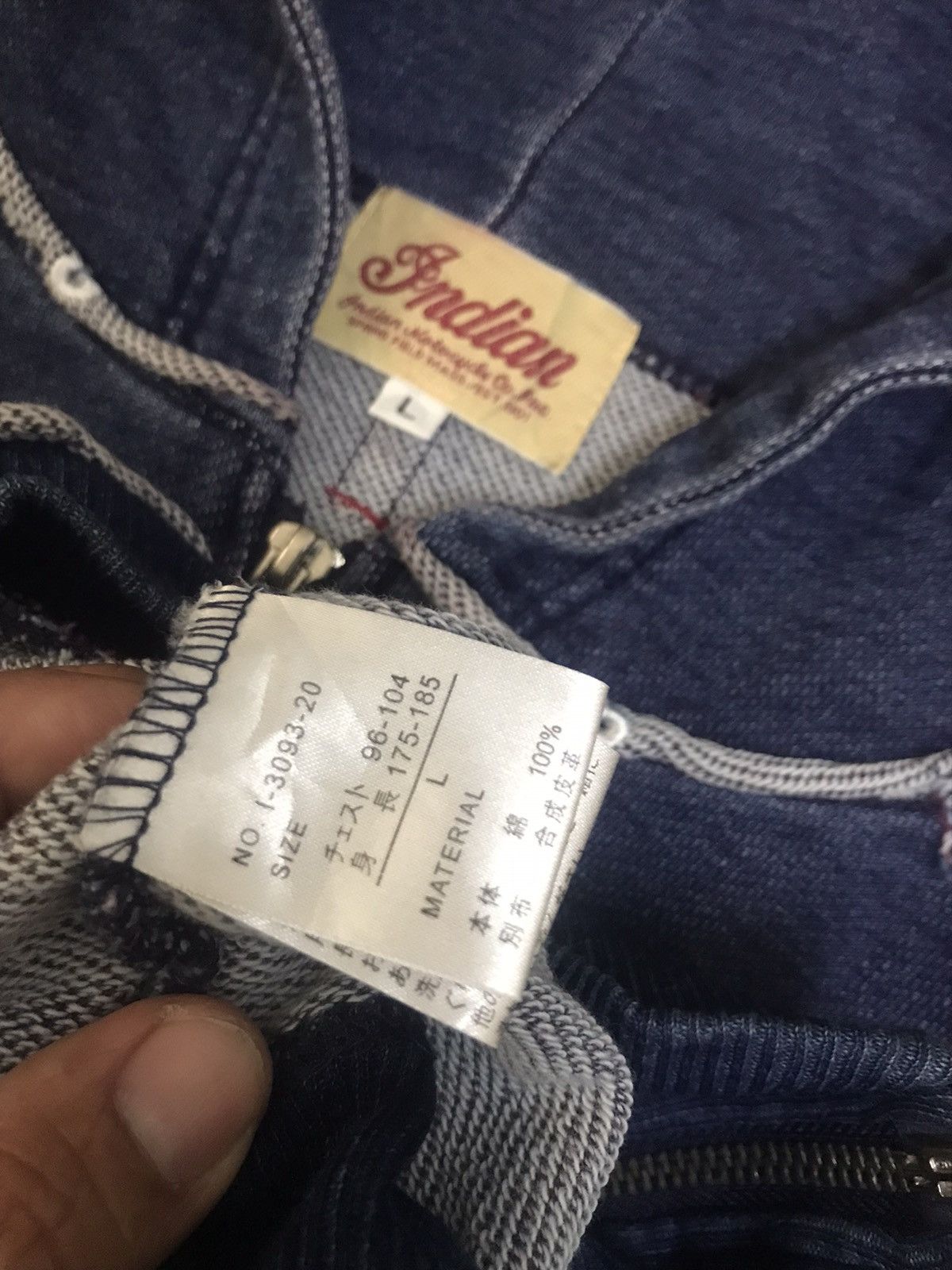 Indian Motorcycle Vintage Indian Motorcycle Indigo Zipper Hoodie Size US L / EU 52-54 / 3 - 8 Thumbnail