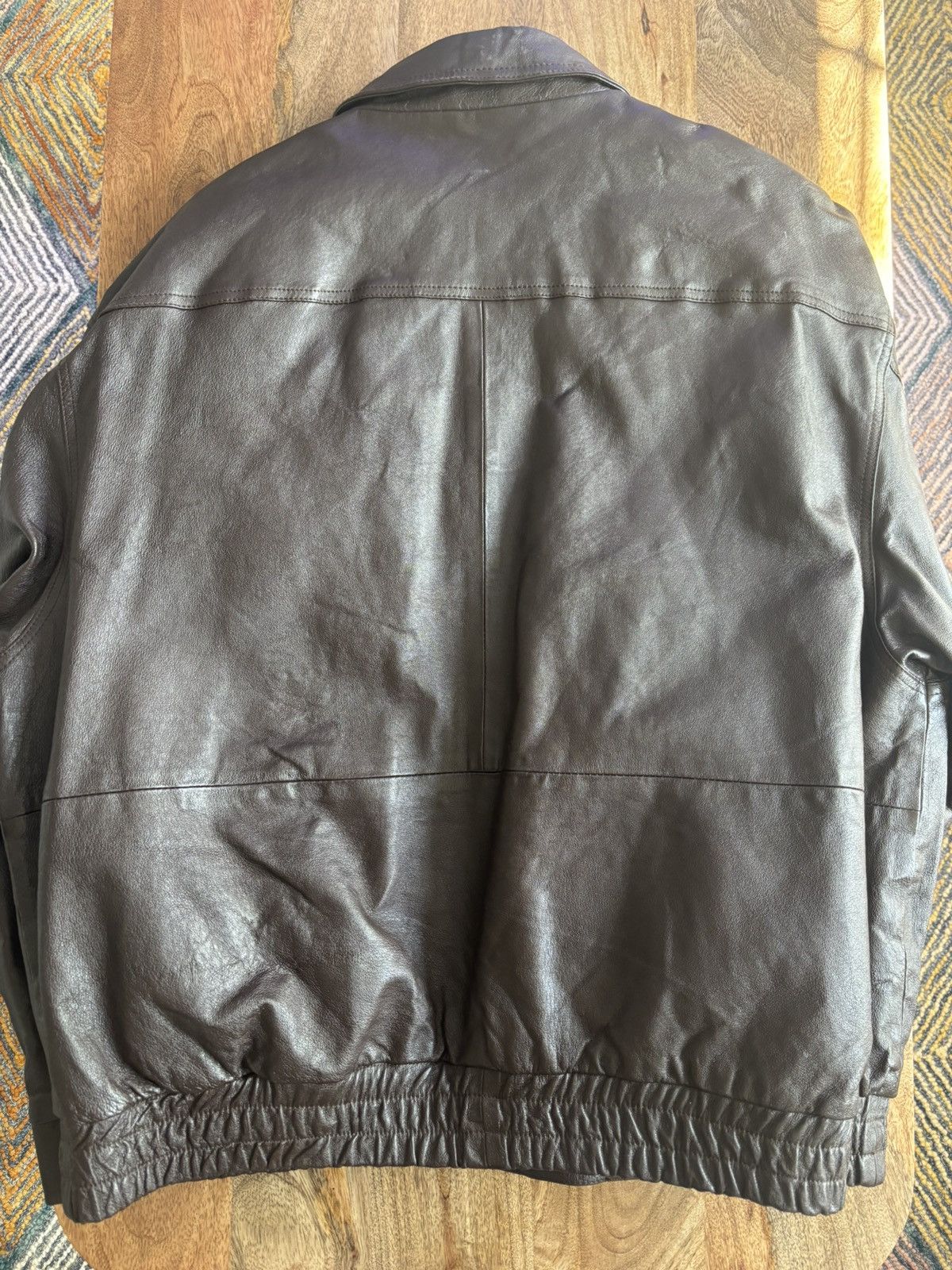 Towncraft Mens dark brown leather jacket Size US XXL / EU 58 / 5 - 2 Thumbnail